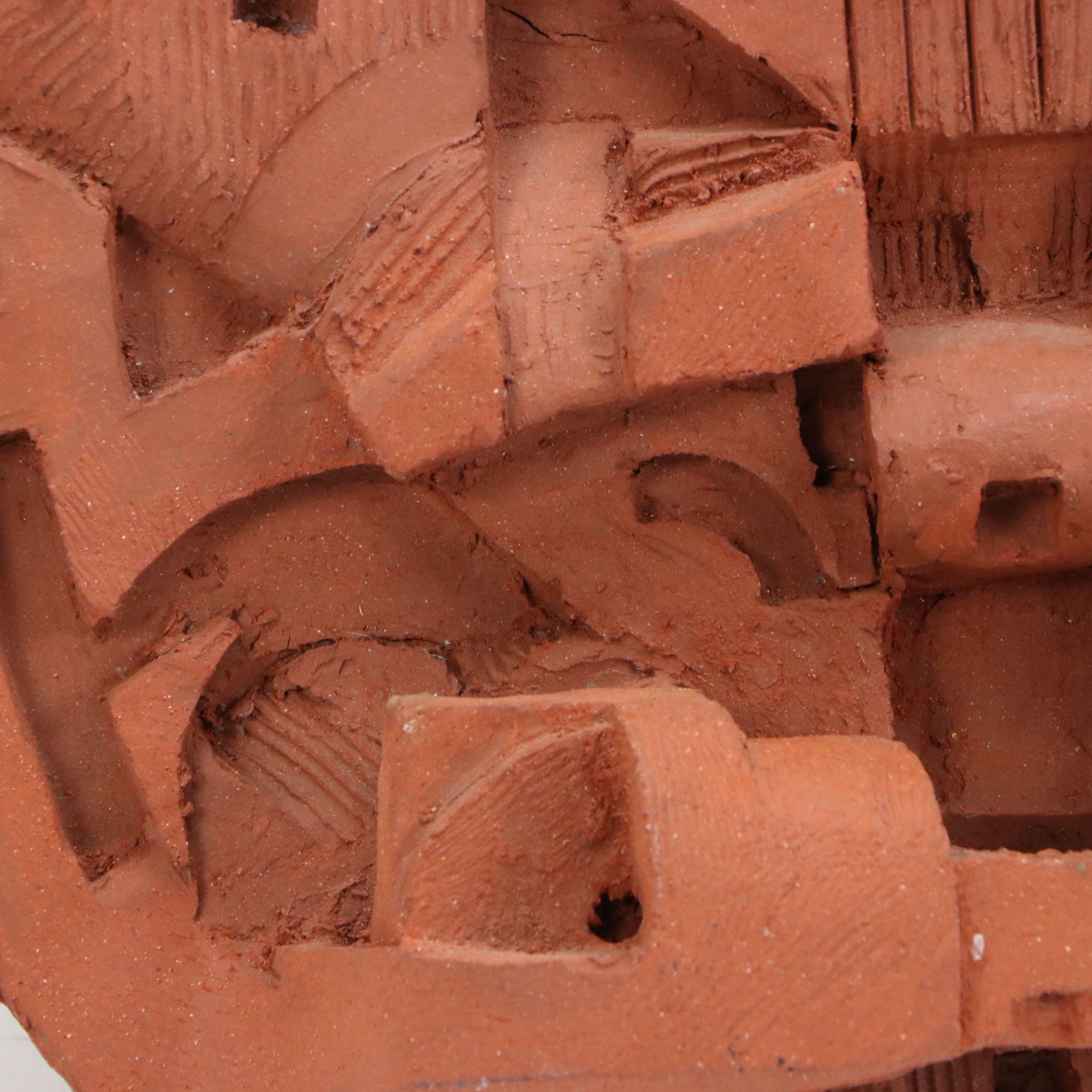 Kamal Givian Geometric Terracotta Sculpture