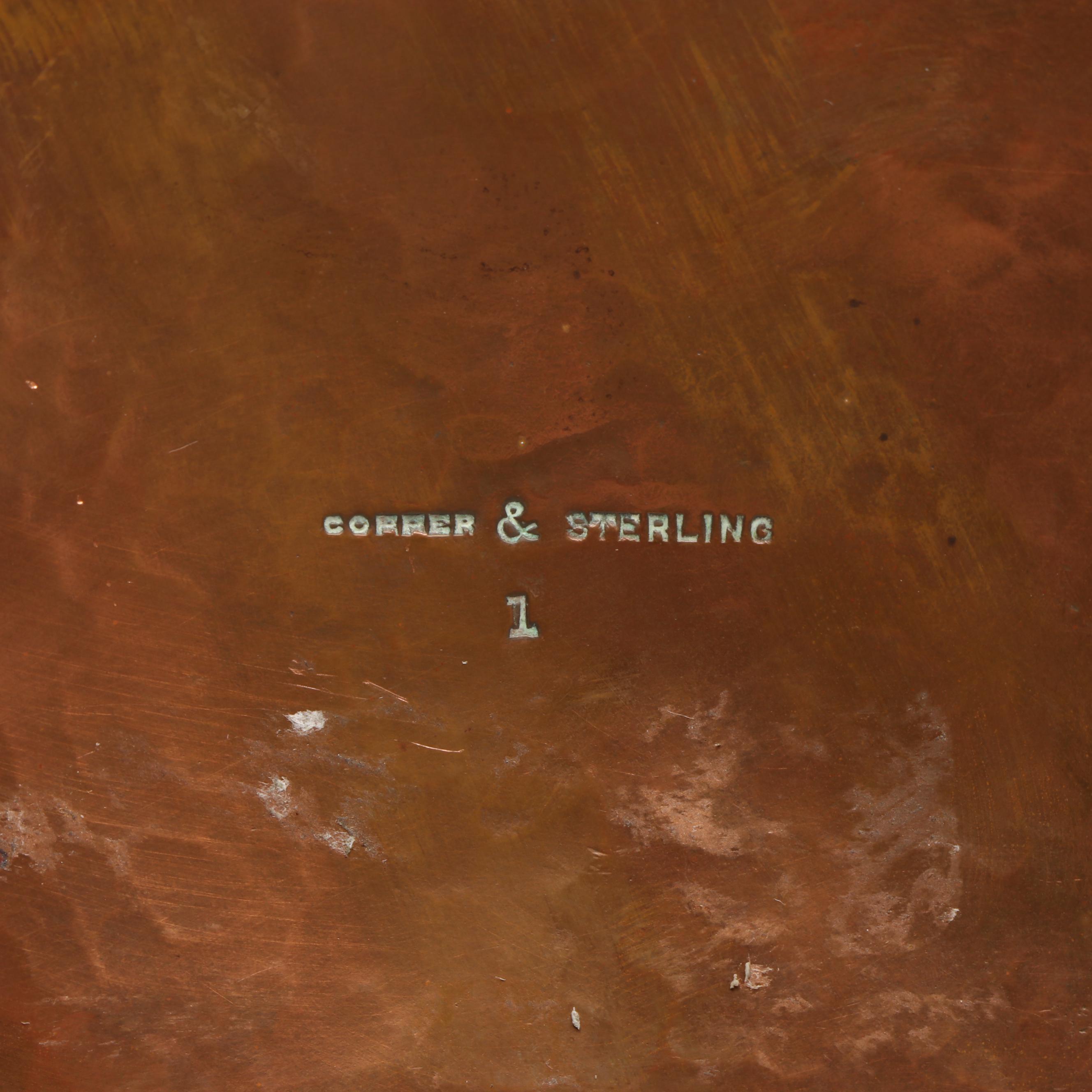 Arts & Crafts Style Robbins Co.  The Oxford  Humidor with Hammered Copper Trays