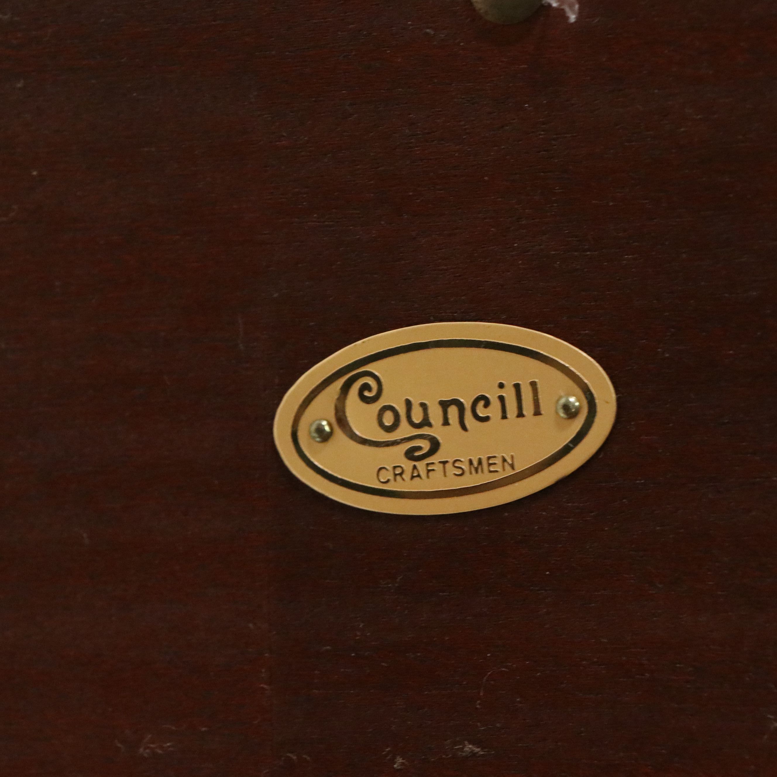 Councill Craftsmen Regency Style Inlaid Mahogany Butler's Tray Table