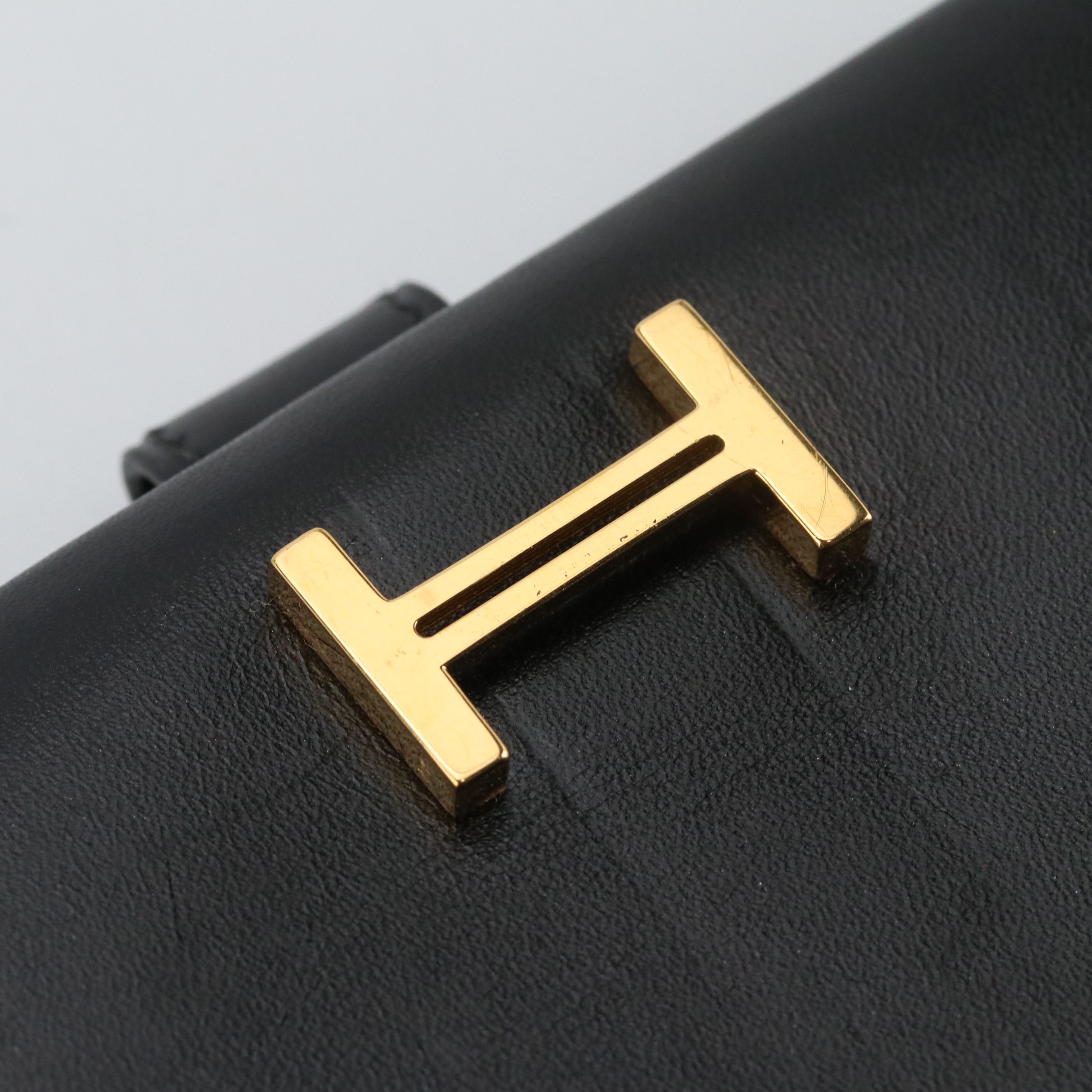 Hermès Bearn Wallet in Black Box Calf Leather, With Box