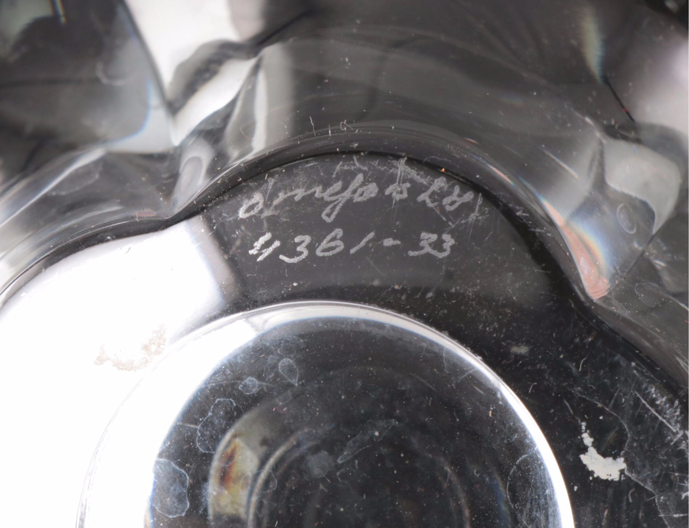 Orrefors "Pomona" Bowl and Etched Vase with Ruby Cut to Clear Dish