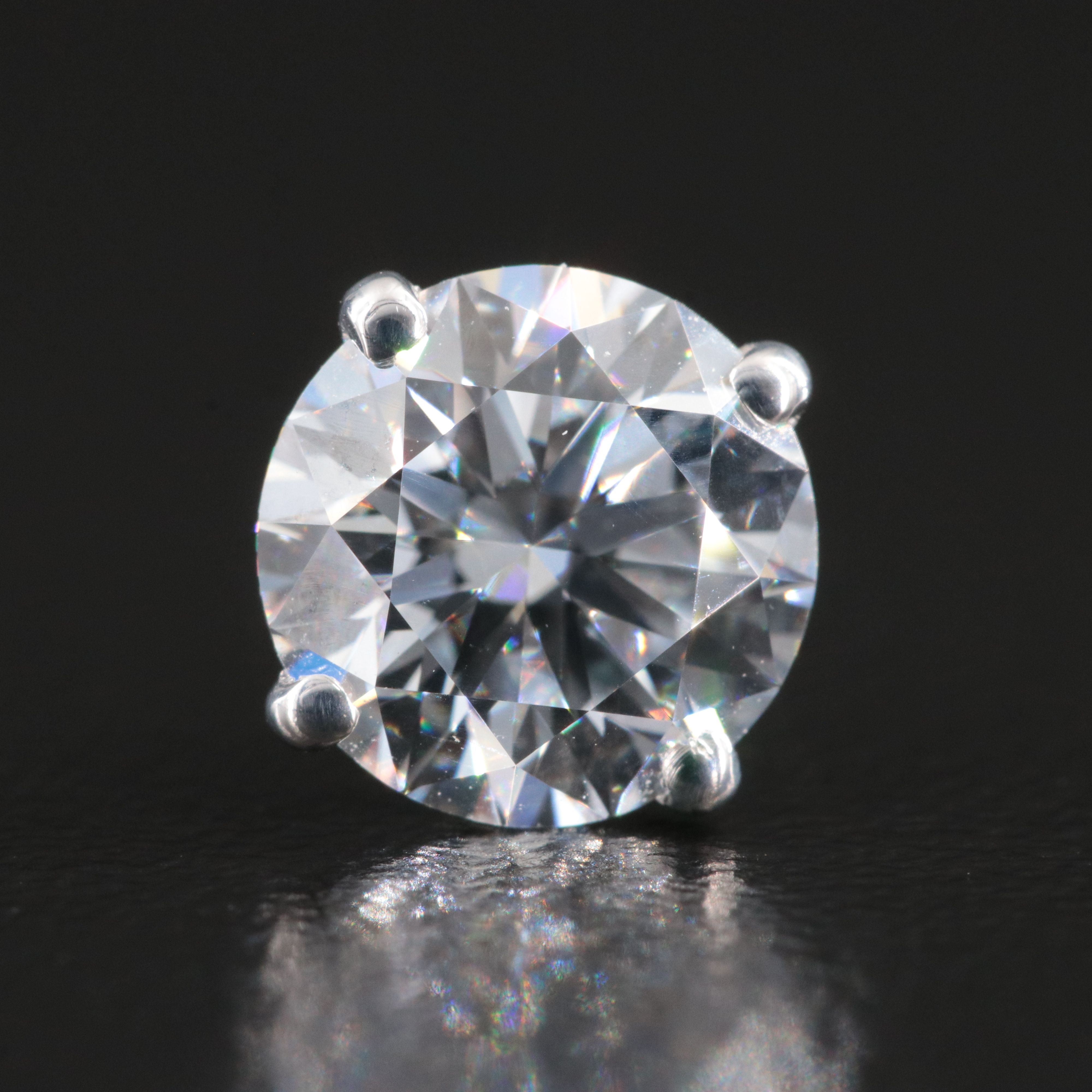 14K 3.07 CTW Lab Grown Diamond Stud Earrings with IGI Reports