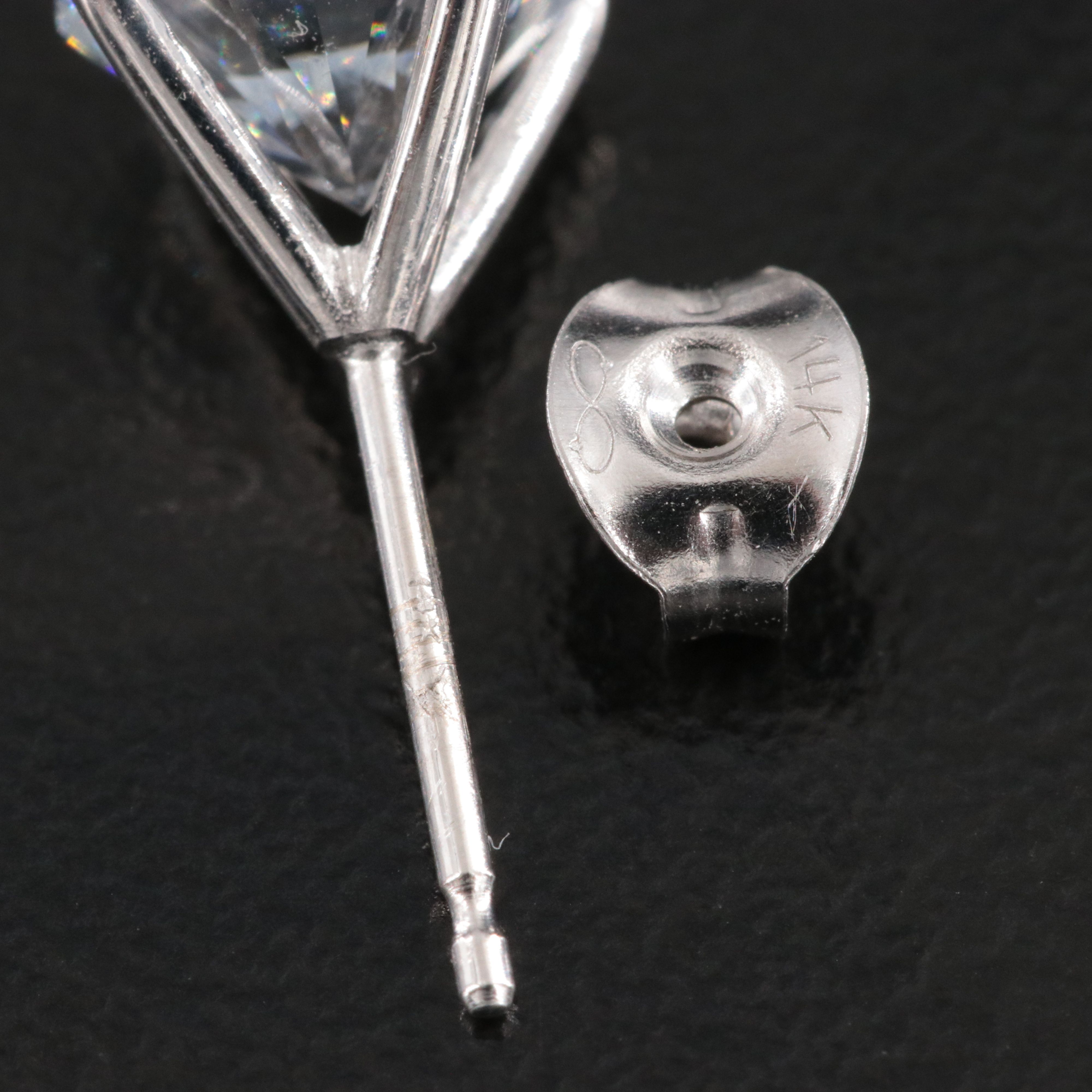 14K 3.07 CTW Lab Grown Diamond Stud Earrings with IGI Reports