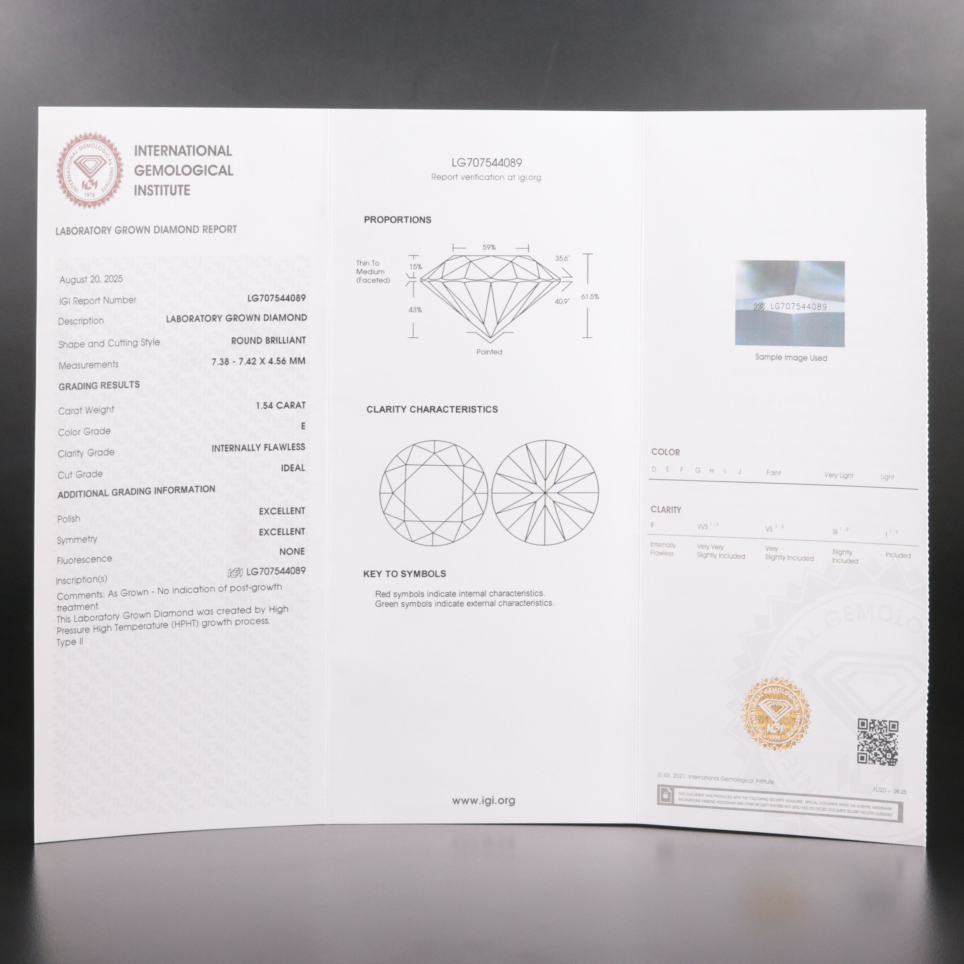 14K 3.07 CTW Lab Grown Diamond Stud Earrings with IGI Reports