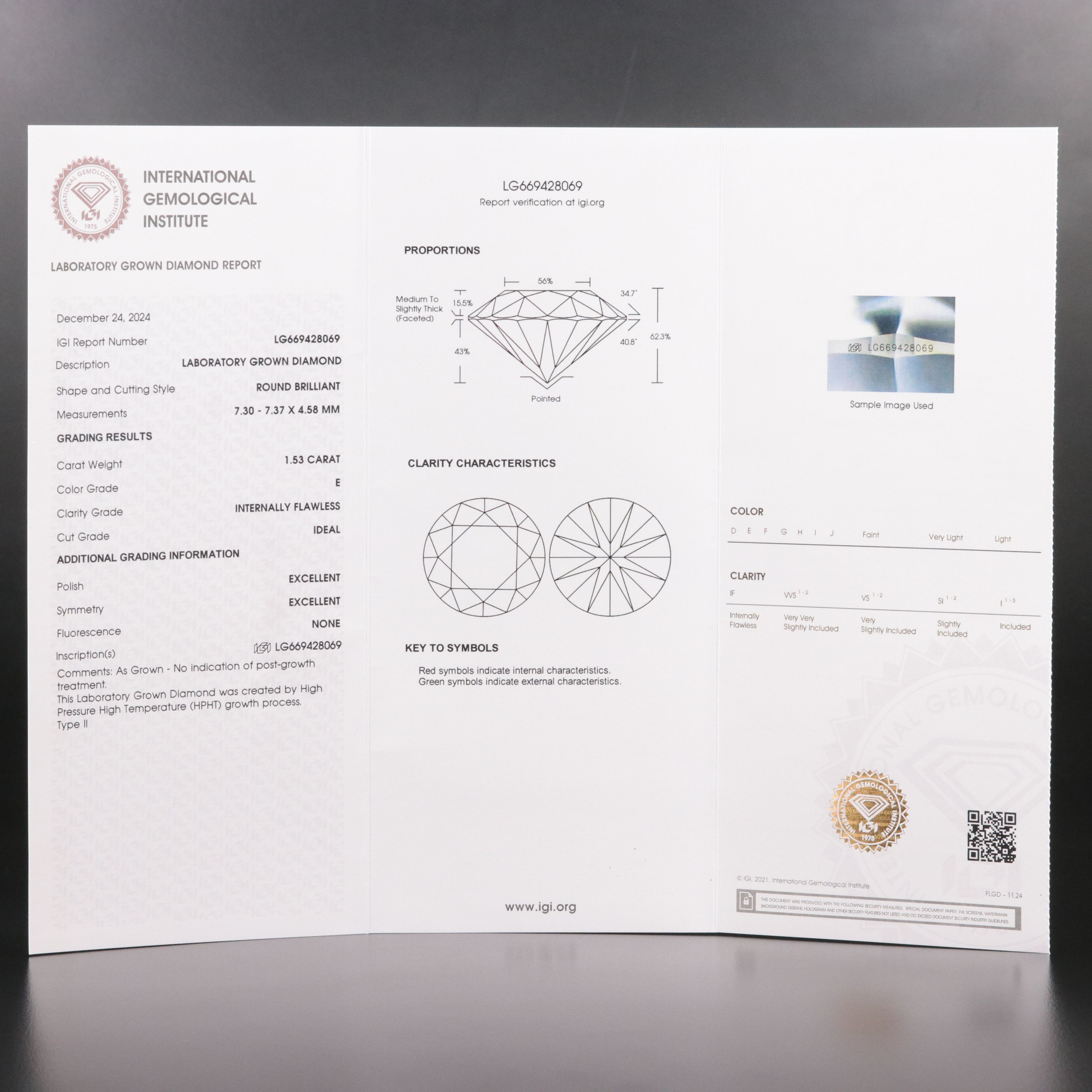 14K 3.07 CTW Lab Grown Diamond Stud Earrings with IGI Reports