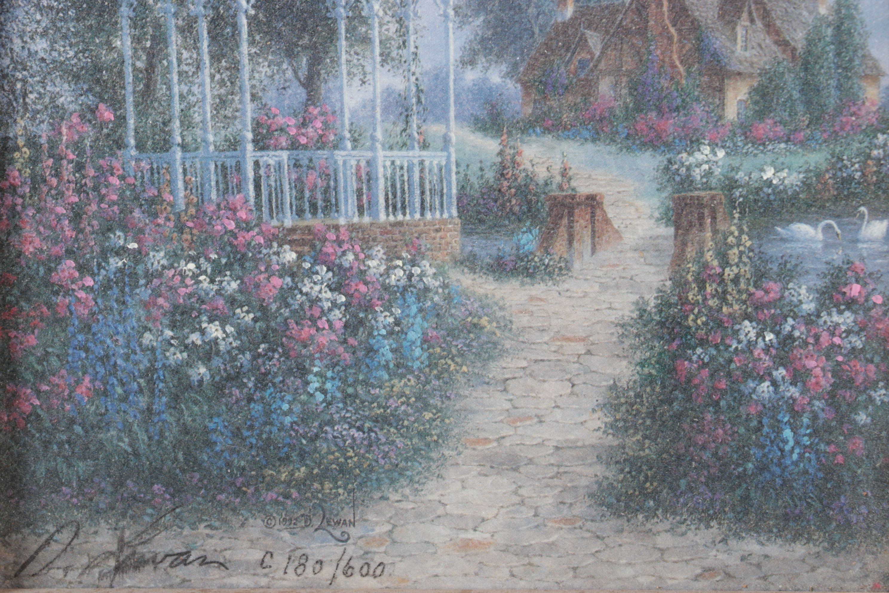 Dennis Patrick Lewan Offset Lithograph "Garden Pathway", 1993