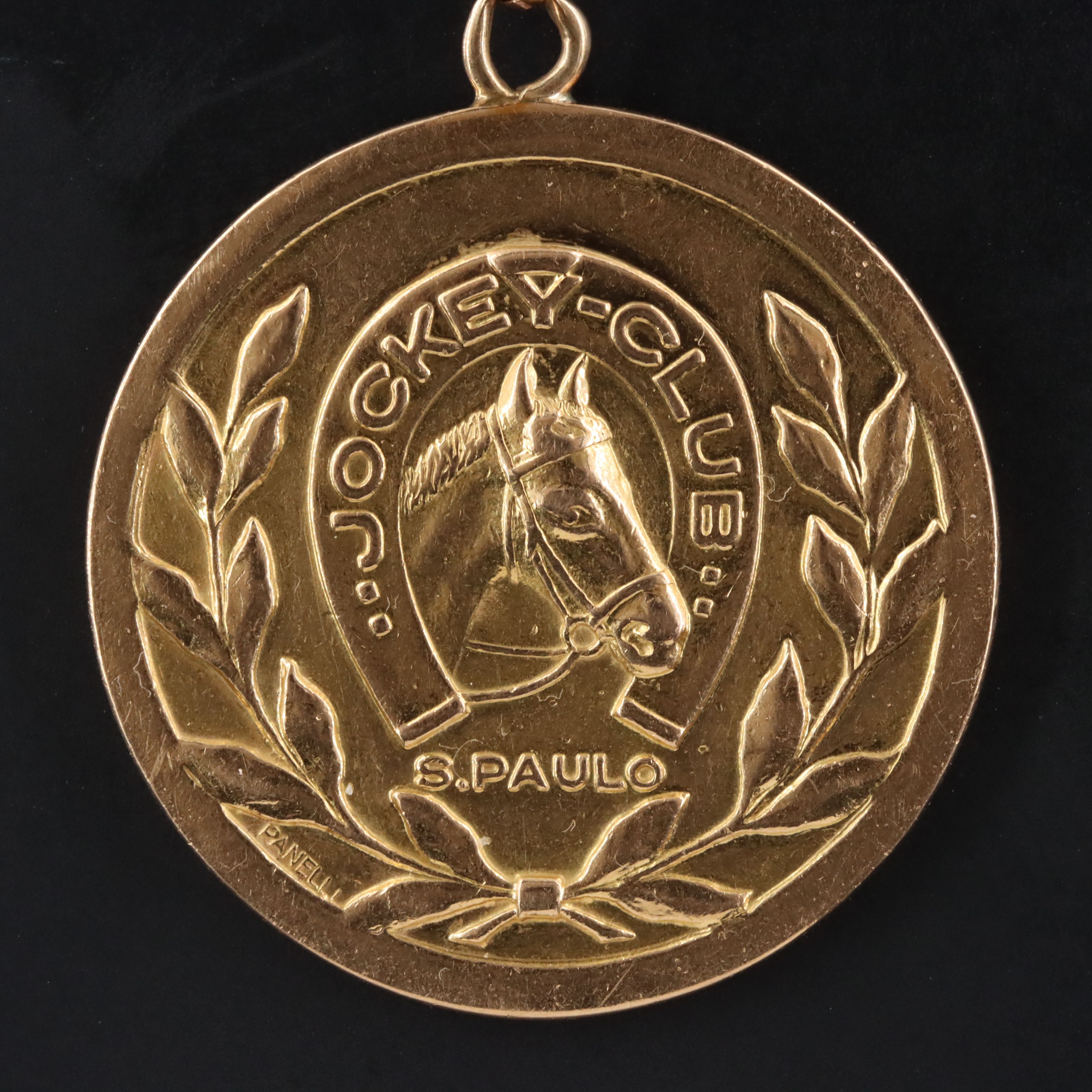 Dr Eslie Asbury 1958 Exhibition of Foals 18K Medallion, São Paulo Jockey Club