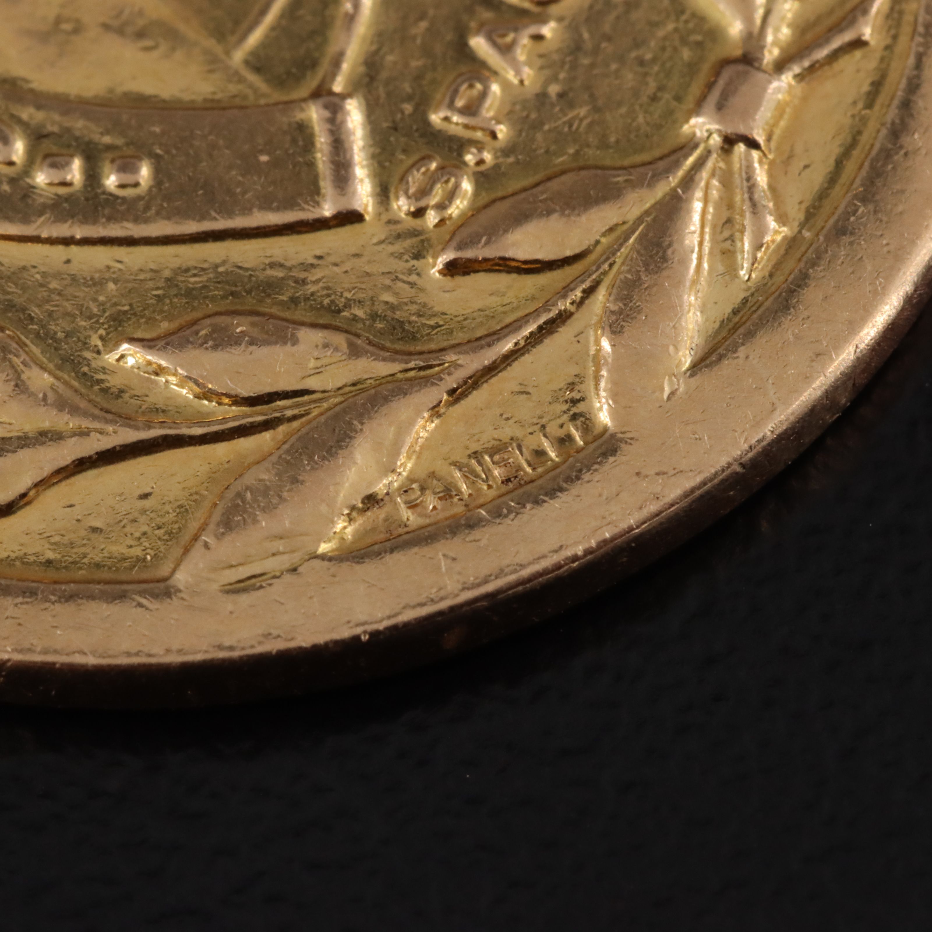 Dr Eslie Asbury 1958 Exhibition of Foals 18K Medallion, São Paulo Jockey Club