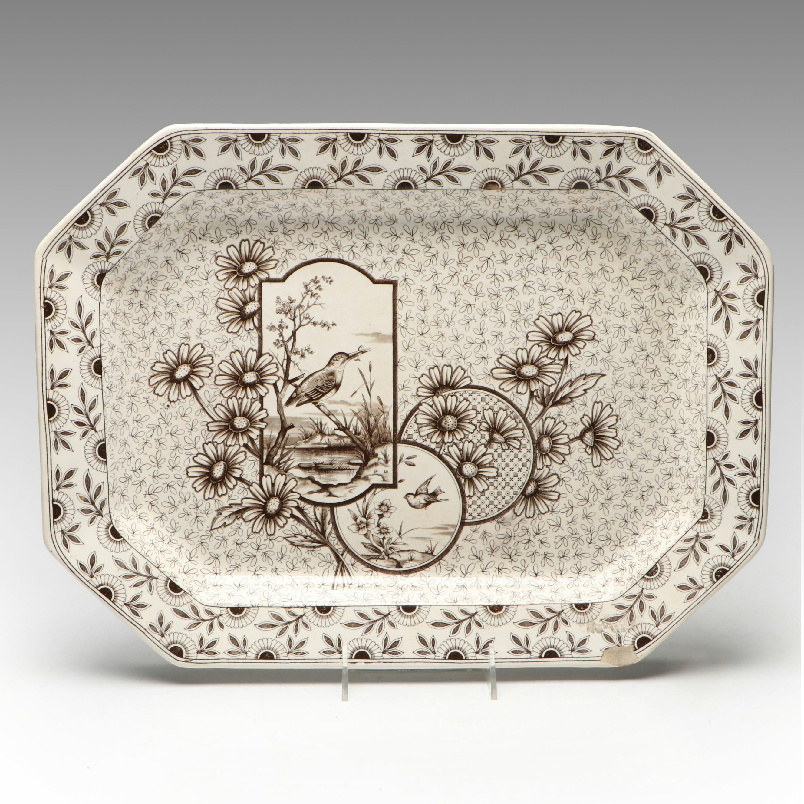 Ridgway "Devonshire" Brown Transferware Platter