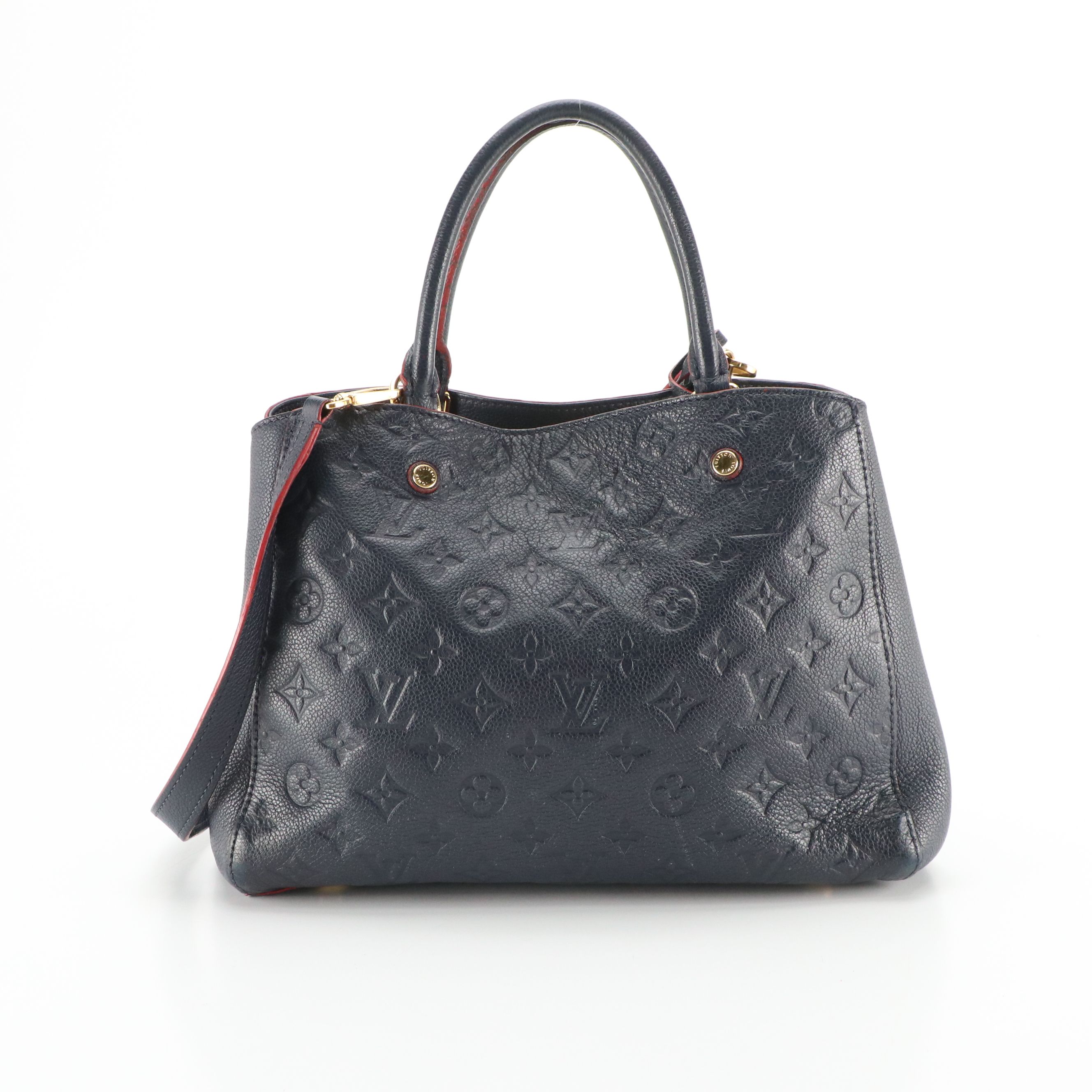 Louis Vuitton Montaigne MM Two-Way Bag in Blue Infini Monogram Empreinte Leather