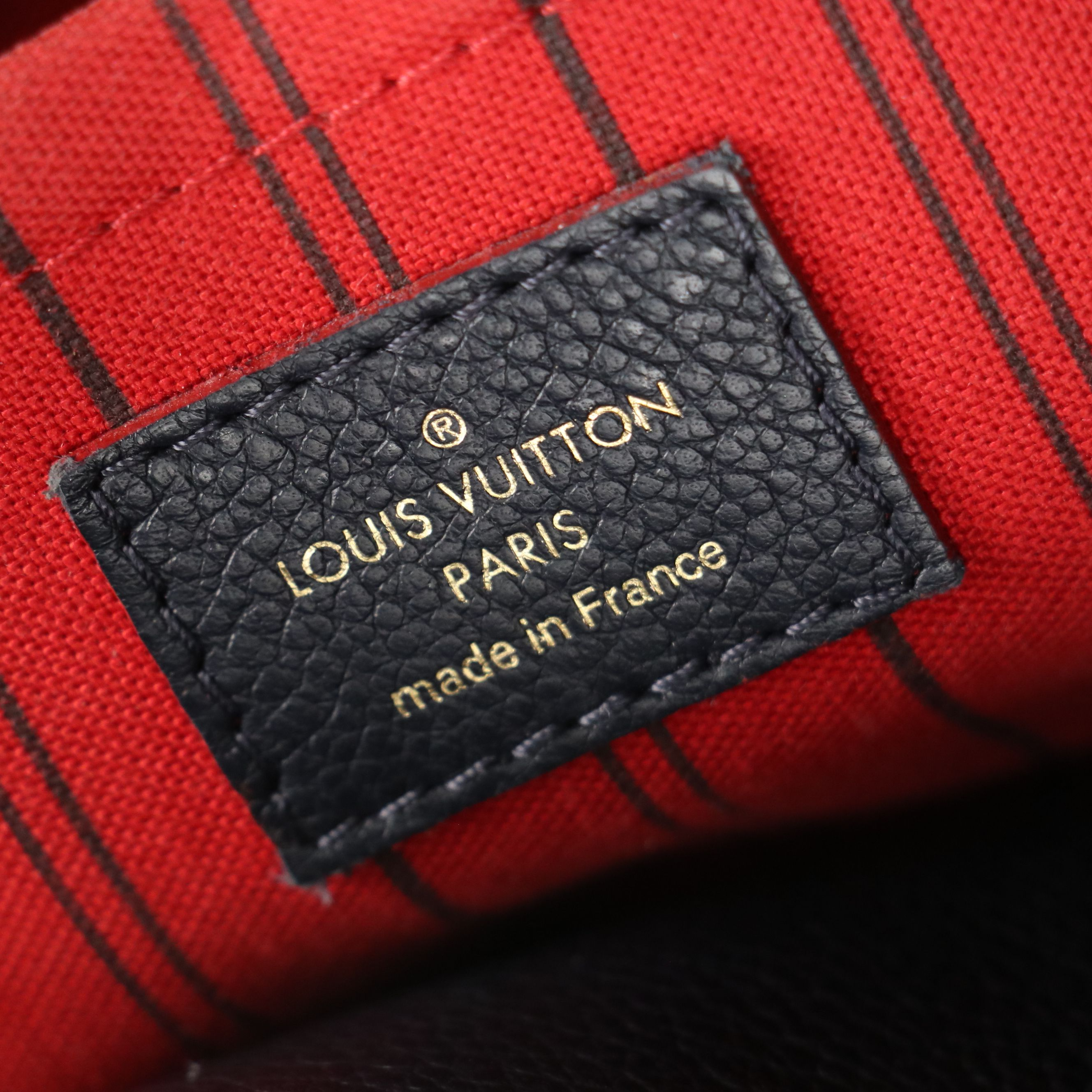 Louis Vuitton Montaigne MM Two-Way Bag in Blue Infini Monogram Empreinte Leather