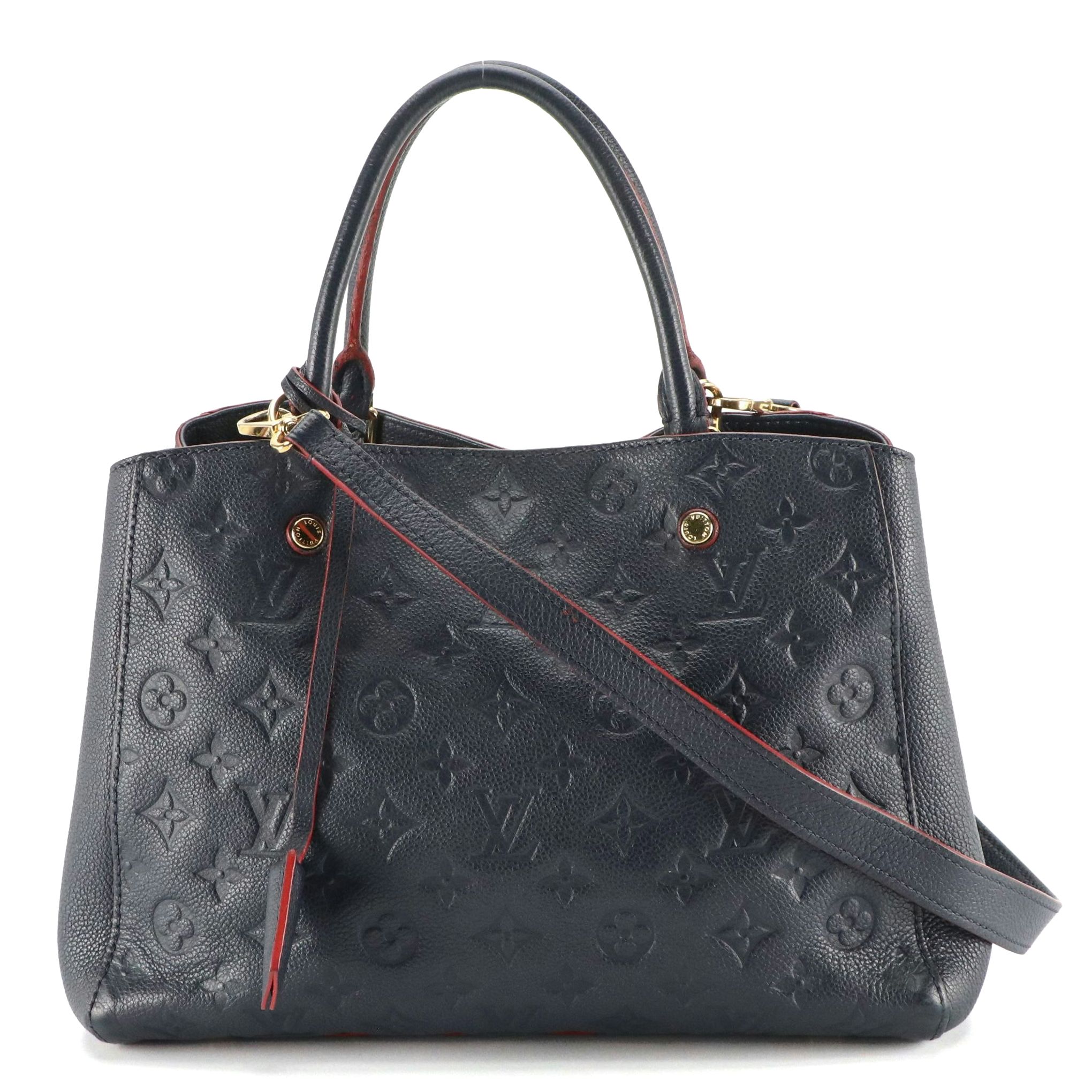 Louis Vuitton Montaigne MM Two-Way Bag in Blue Infini Monogram Empreinte Leather