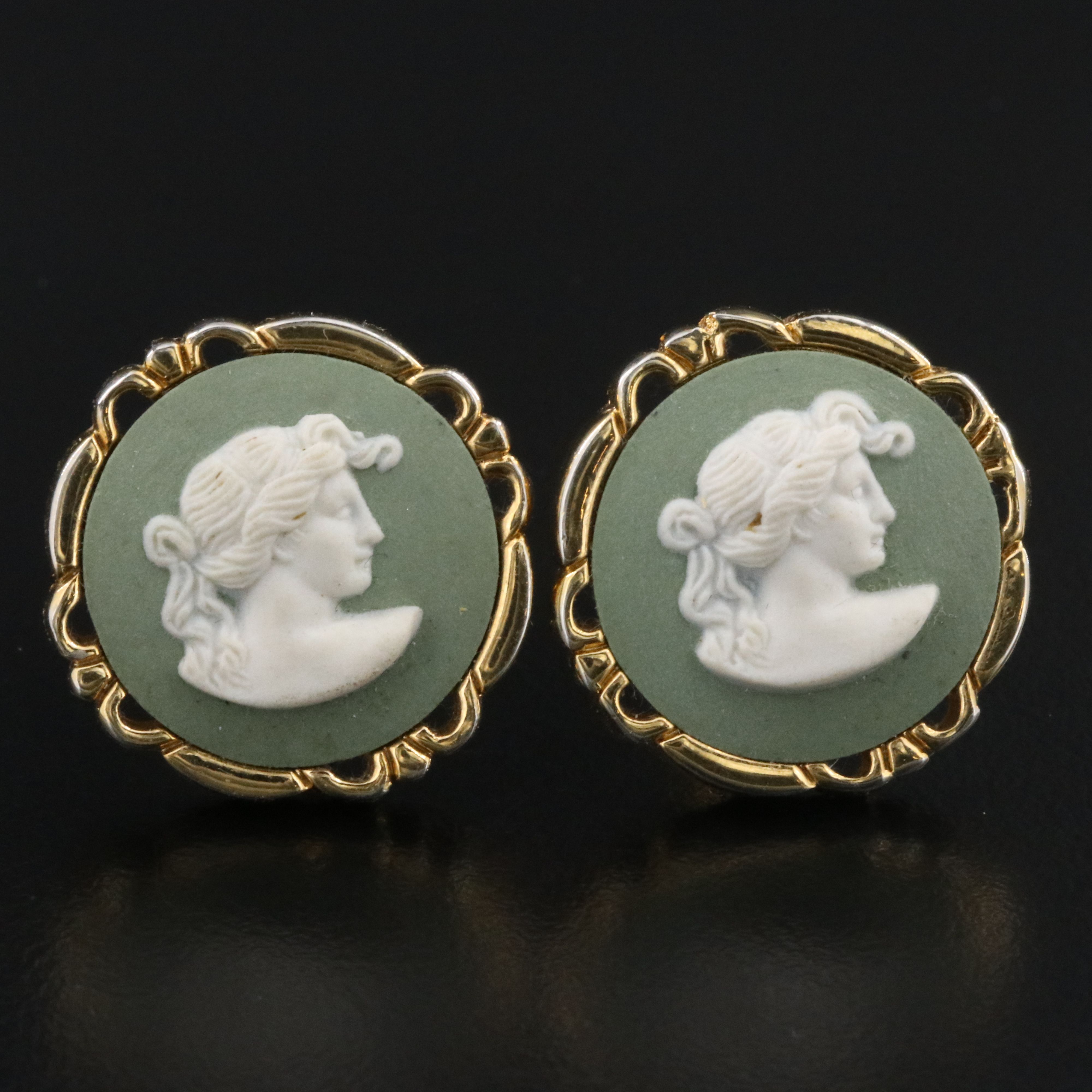 Ceramic Cameo Cufflinks
