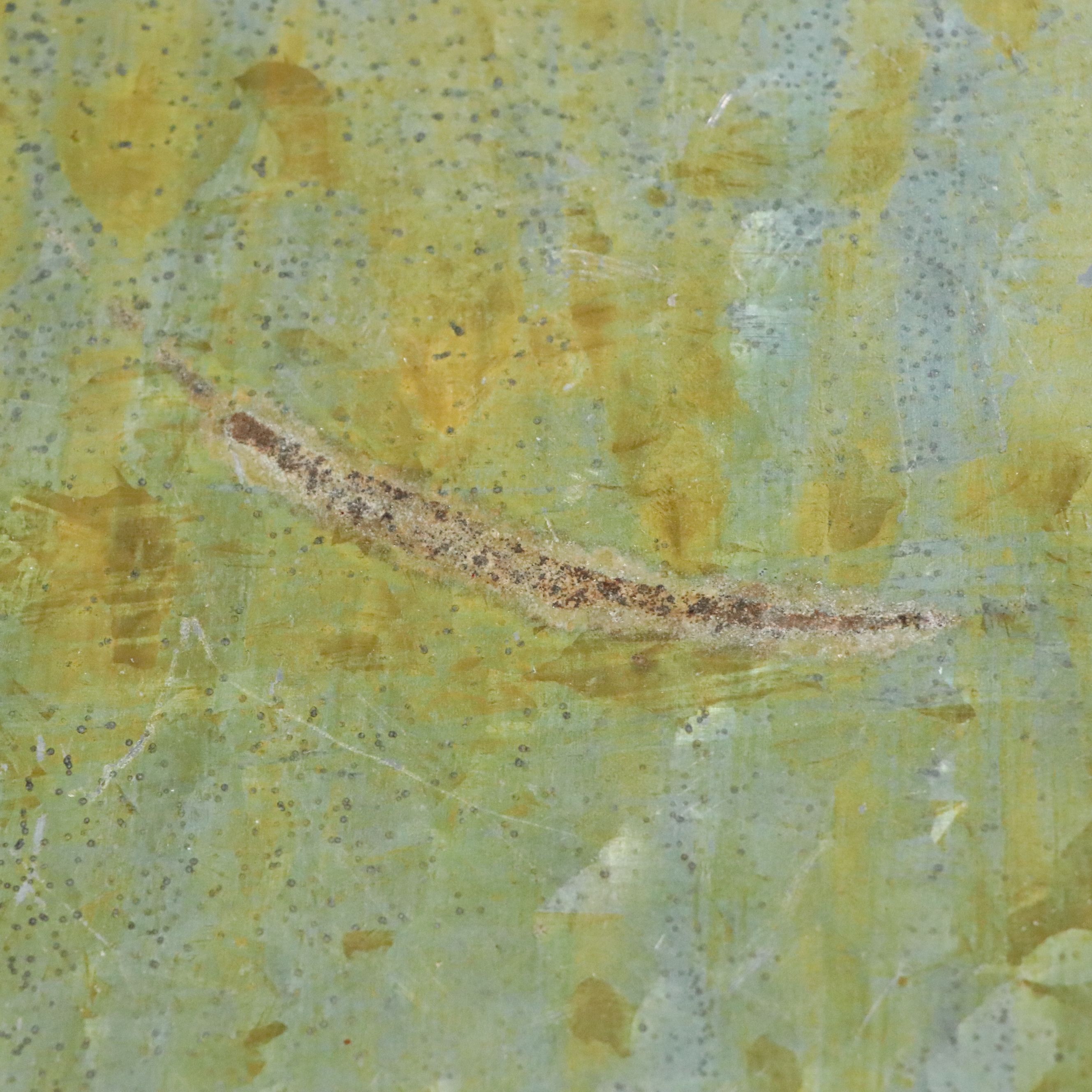 Contemporary Verdigris Patinated Sheet Metal Side Table