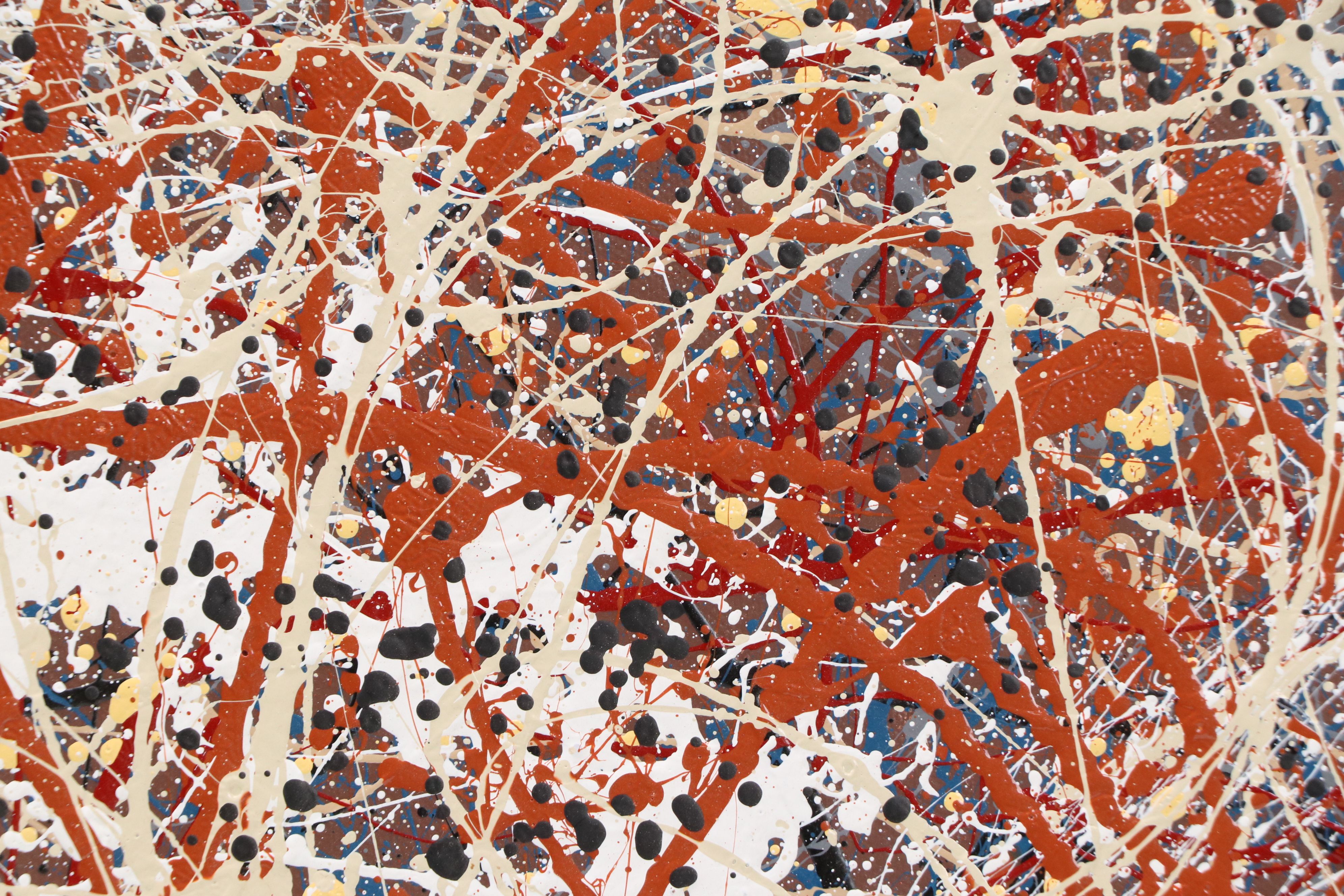 C. Edward Muse Abstract Expressionist Style Mixed Media Painting, 2022