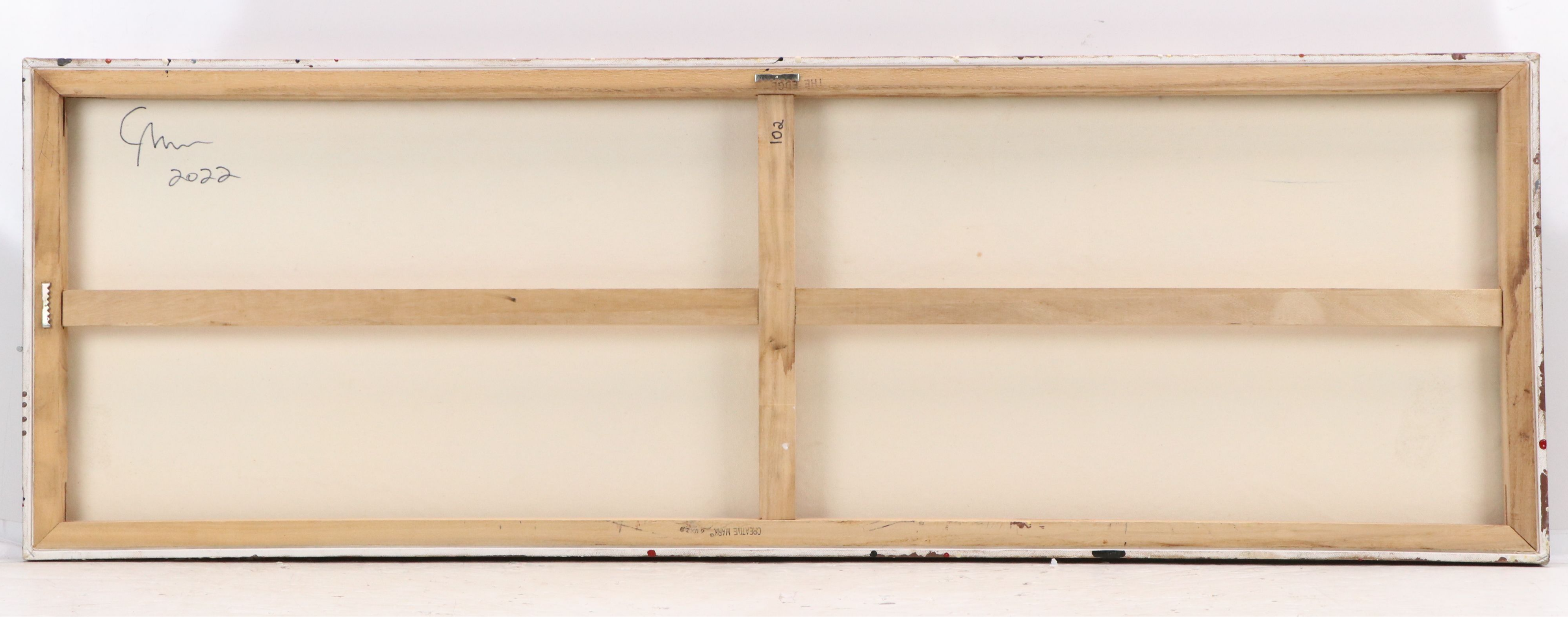 C. Edward Muse Abstract Expressionist Style Mixed Media Painting, 2022