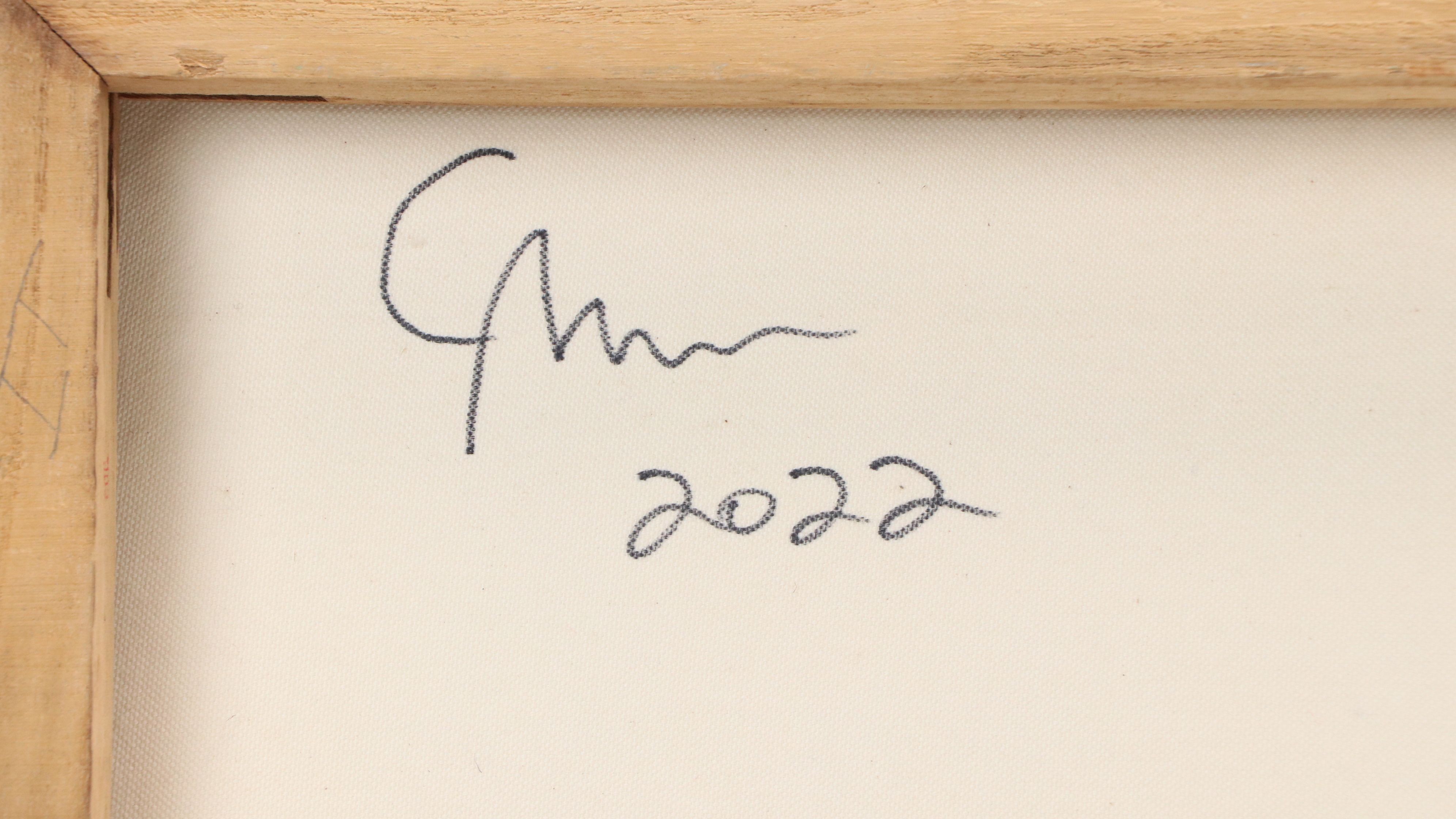 C. Edward Muse Abstract Expressionist Style Mixed Media Painting, 2022