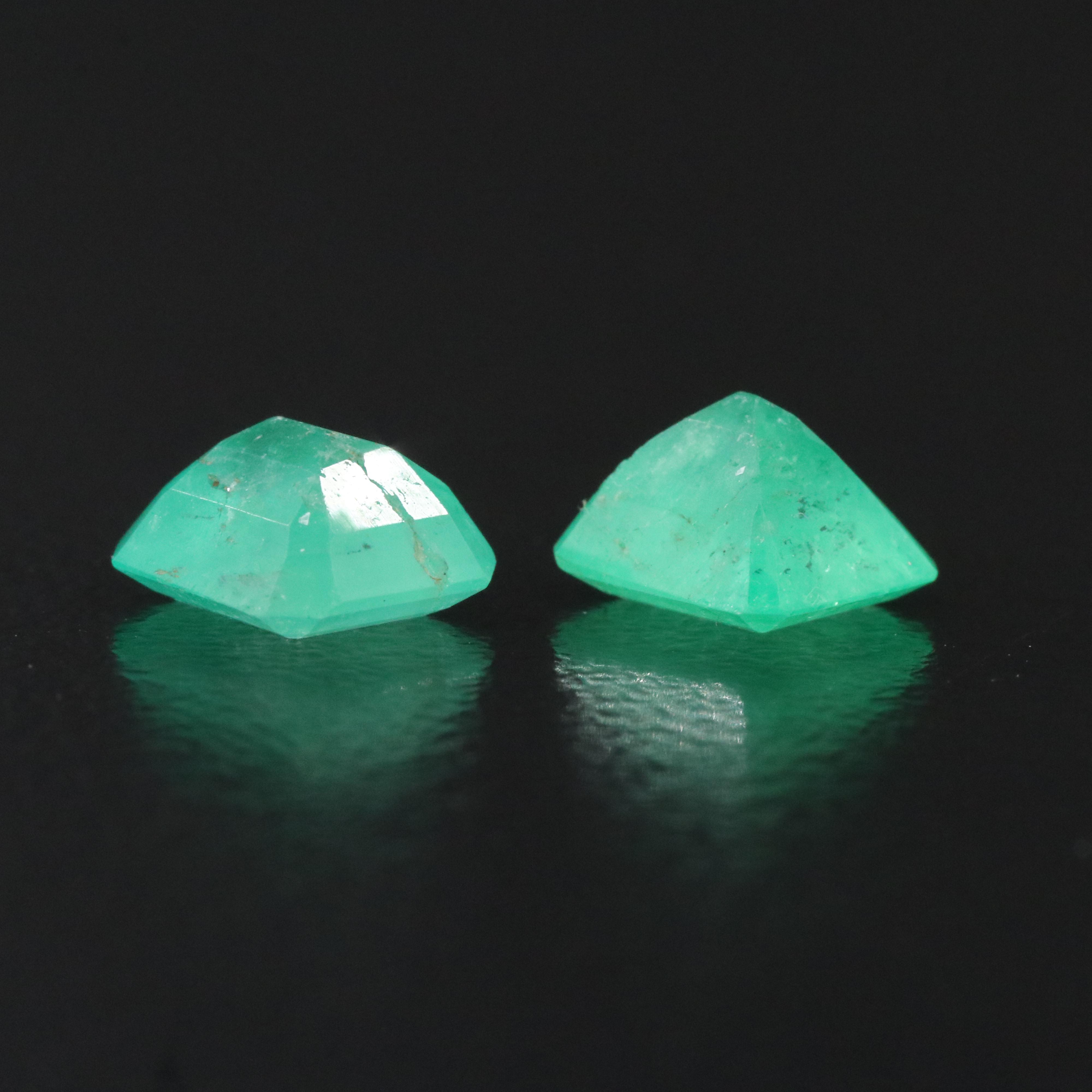 Loose 2.47 CTW Emerald Pair