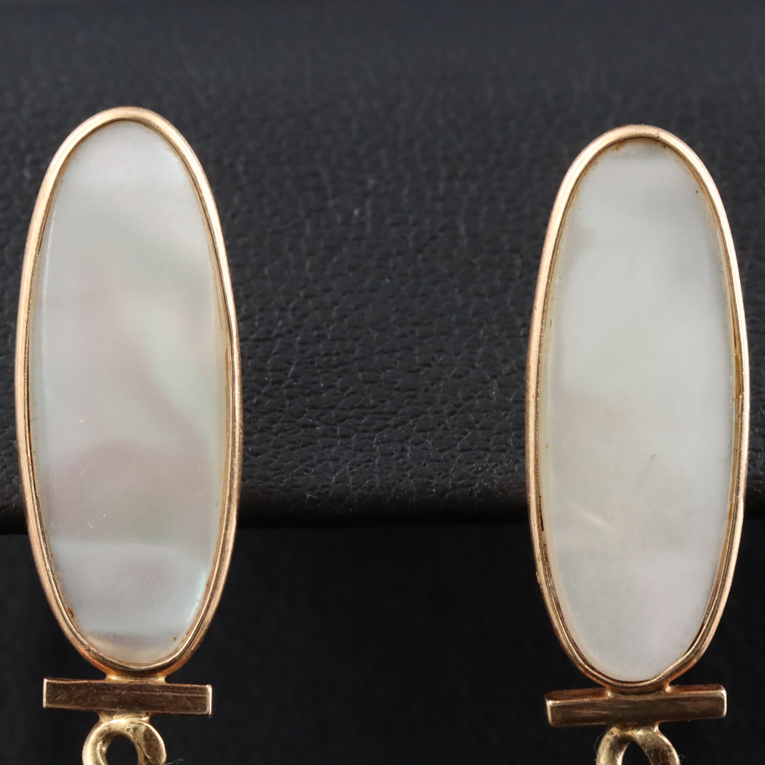 14K Mother-of-Pearl and Pearl Earrings