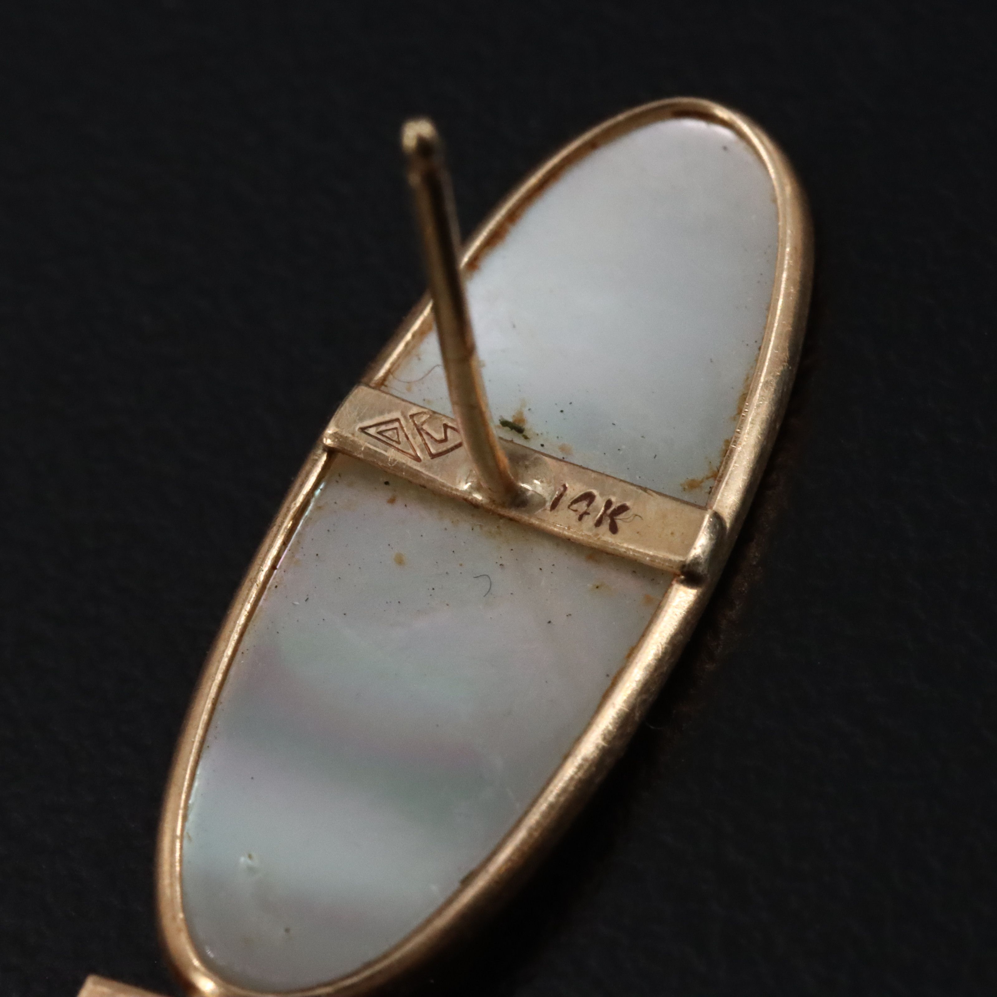 14K Mother-of-Pearl and Pearl Earrings