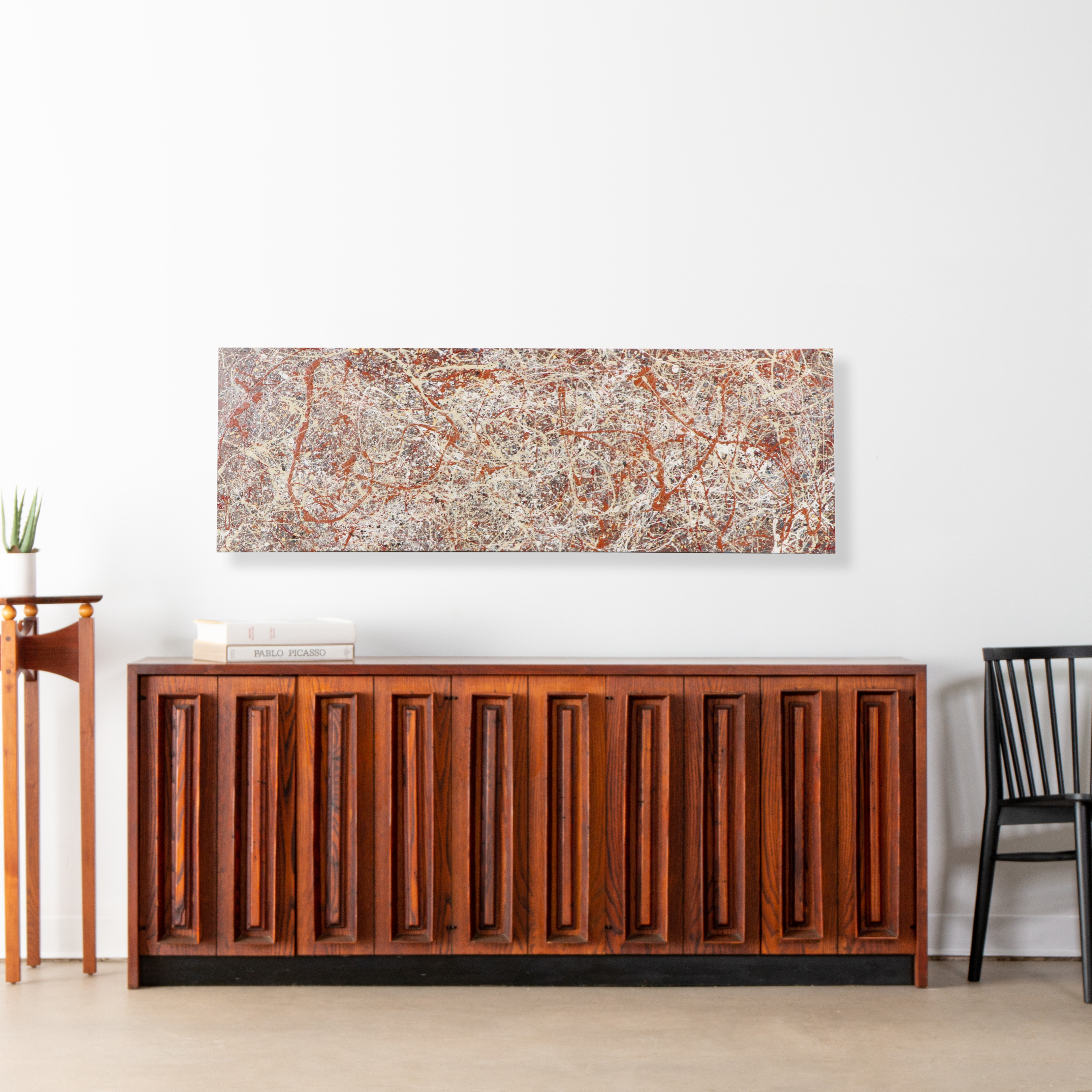 C. Edward Muse Abstract Expressionist Style Mixed Media Painting, 2022