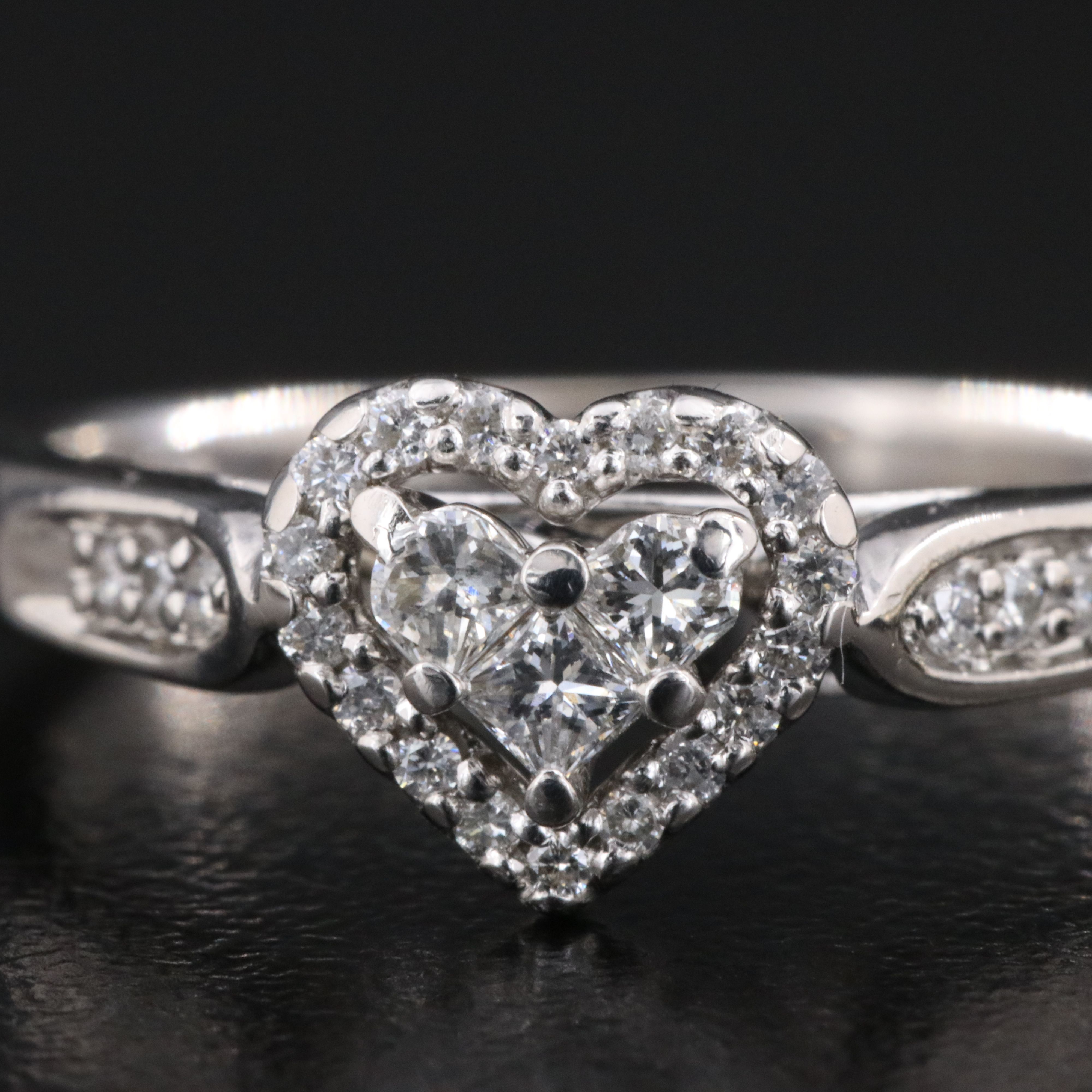 14K 0.42 CTW Diamond Heart Ring Set