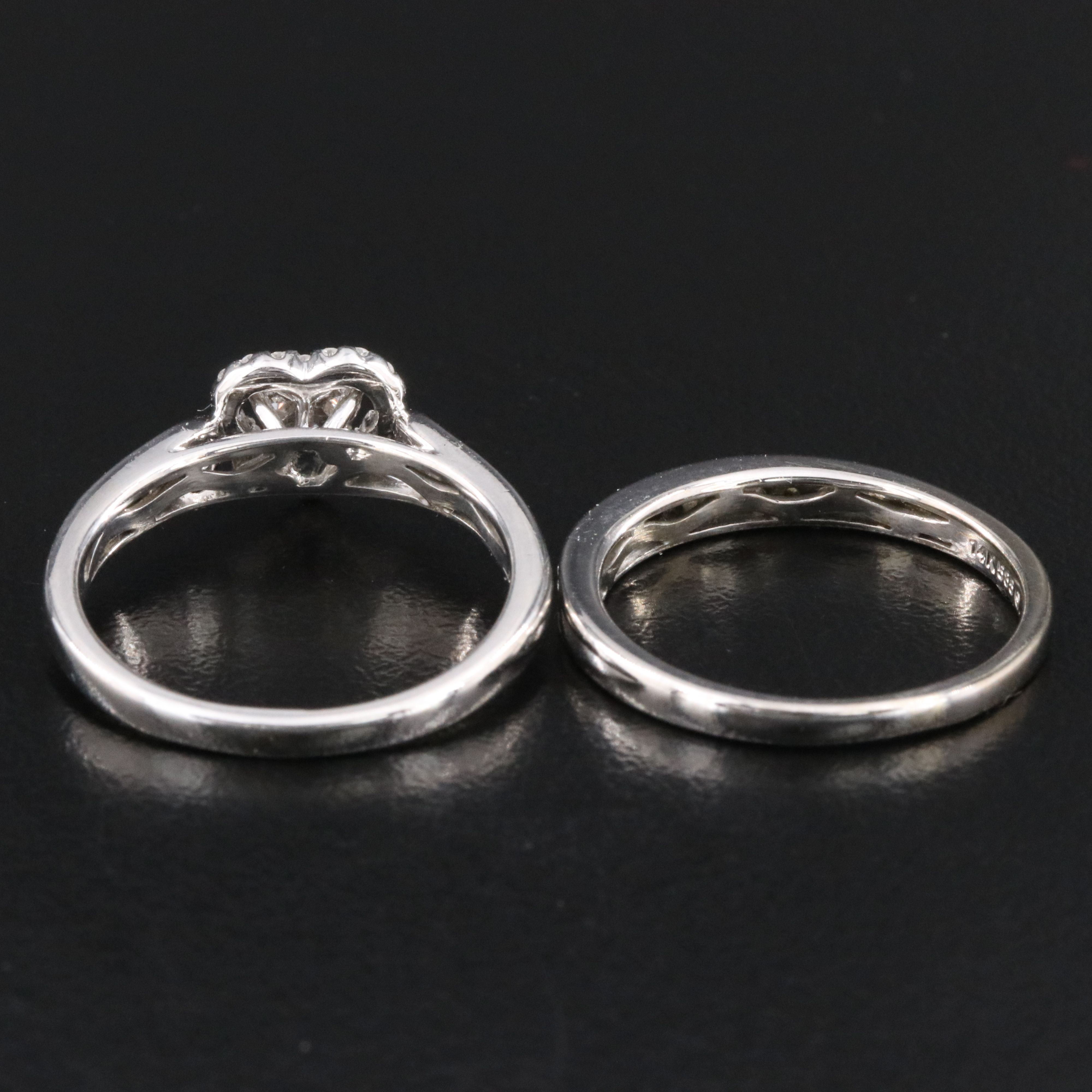 14K 0.42 CTW Diamond Heart Ring Set