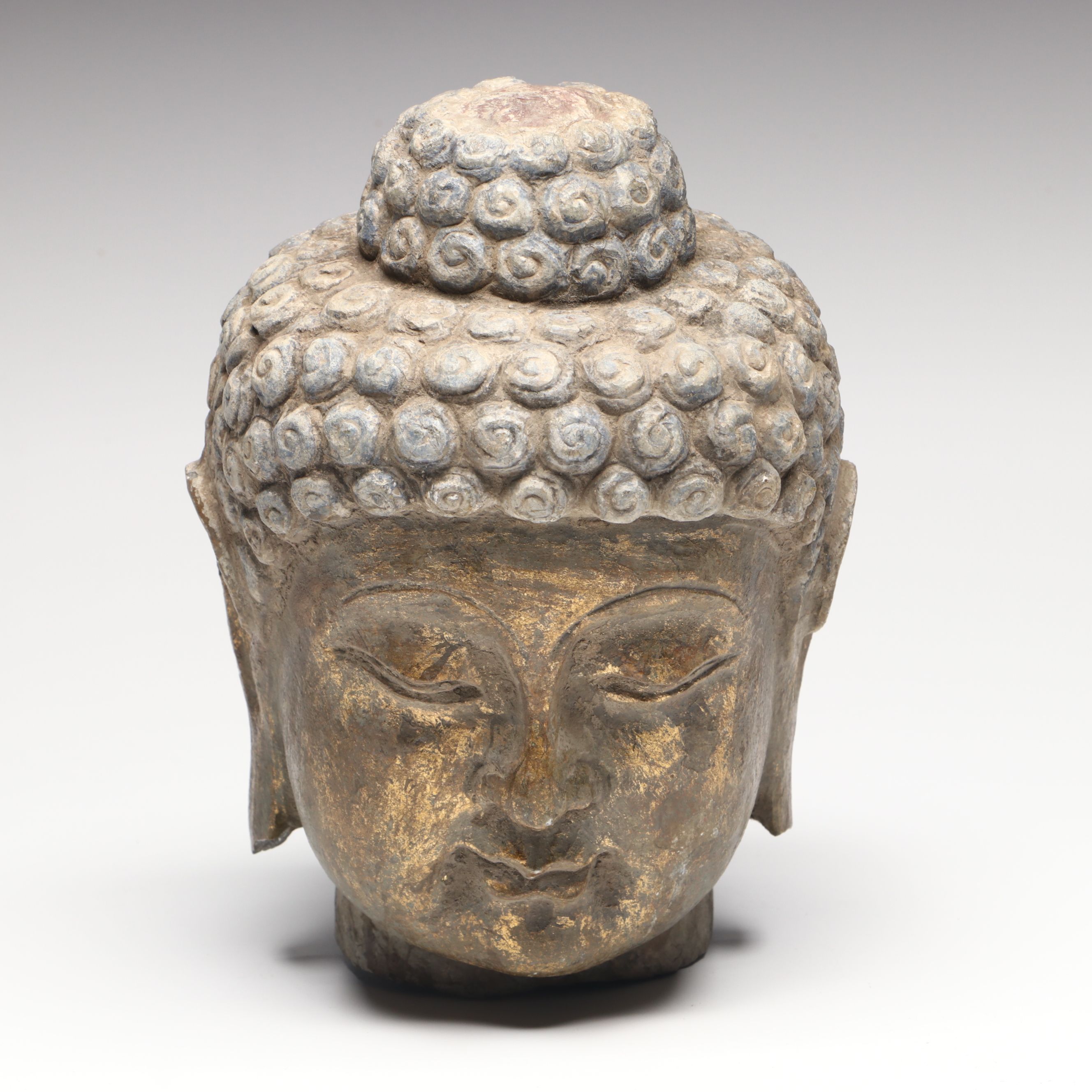 Carved Stone Buddha Bust