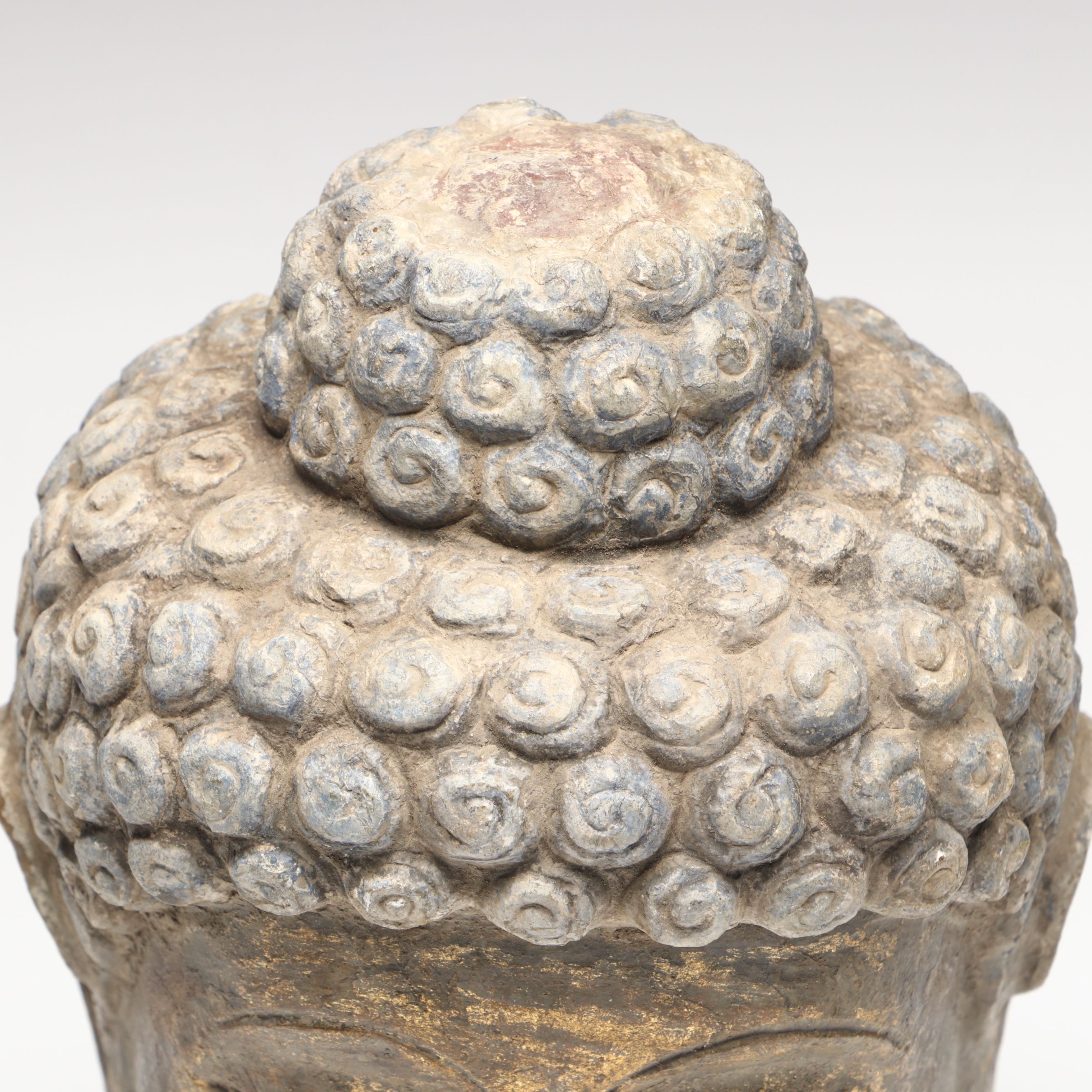 Carved Stone Buddha Bust