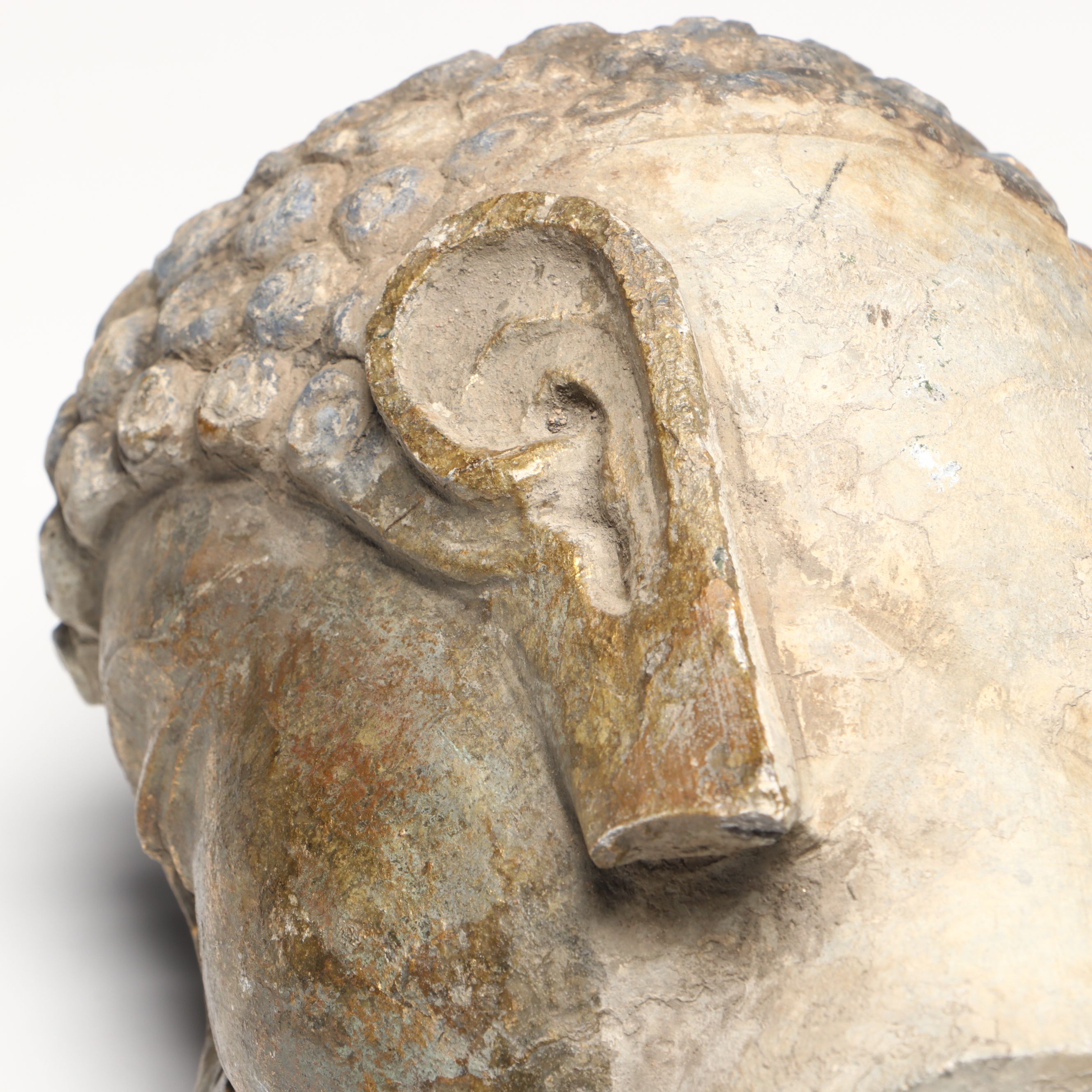 Carved Stone Buddha Bust