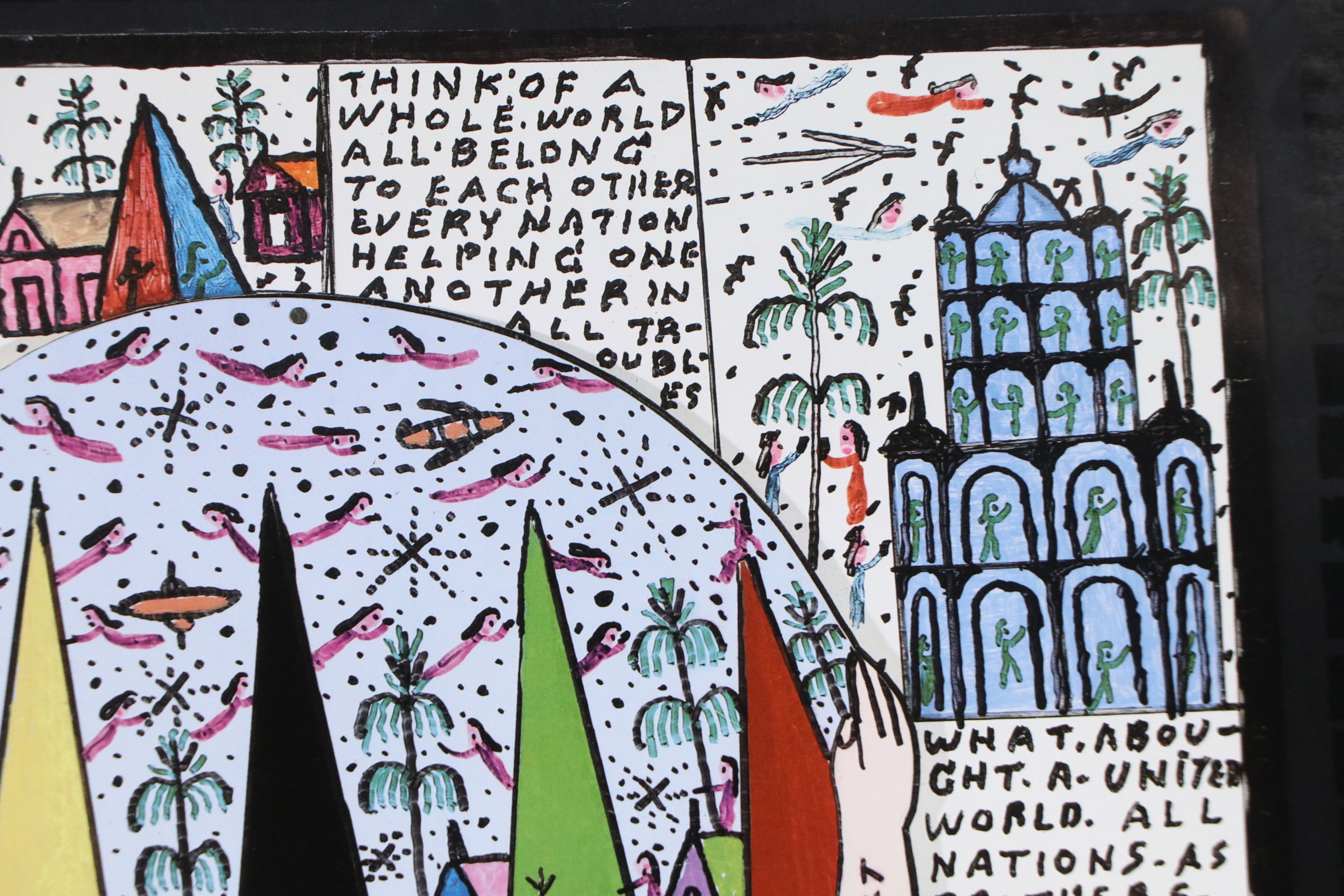 Howard Finster Offset Lithograph Olympics Poster, 1996