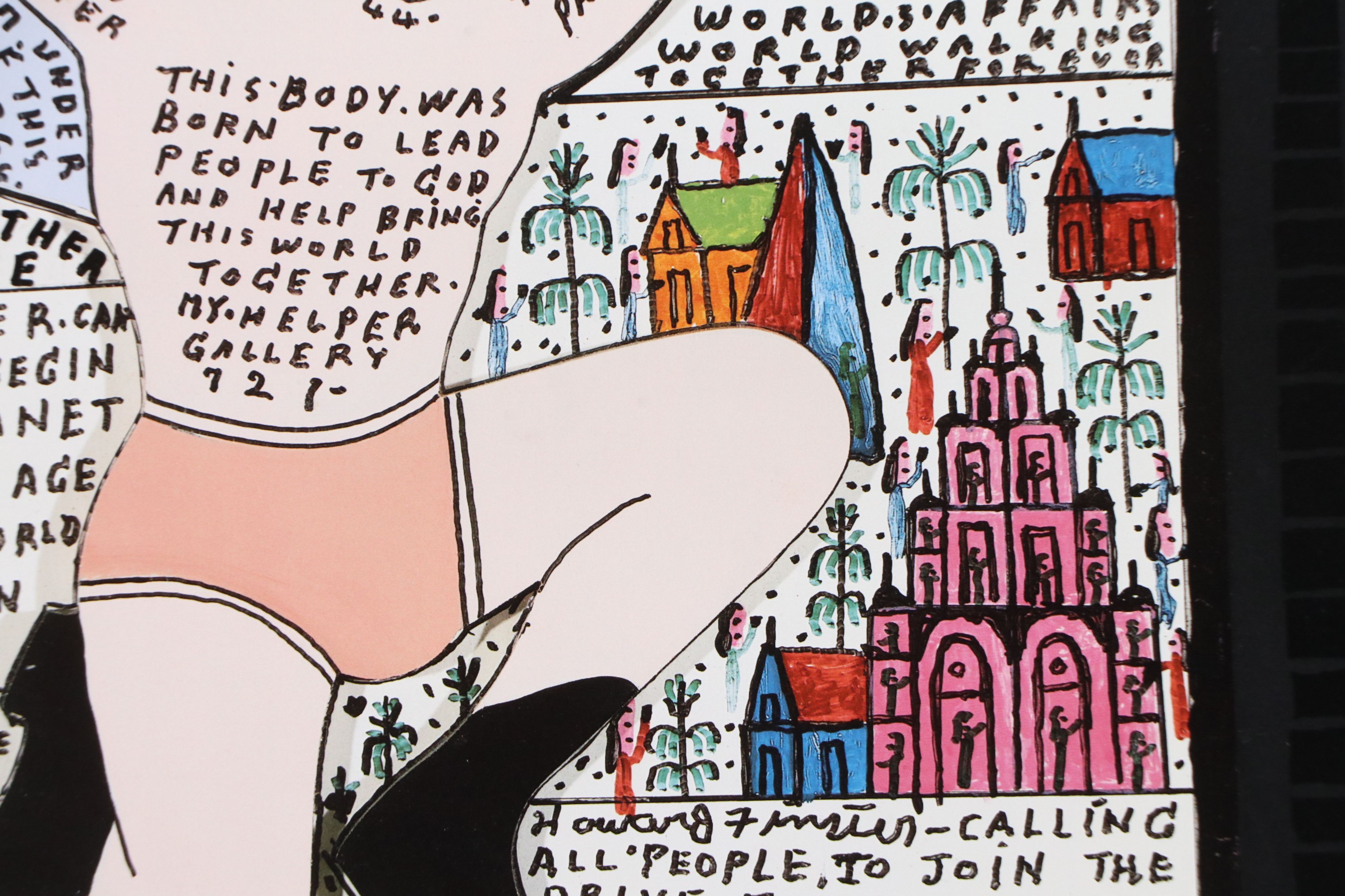 Howard Finster Offset Lithograph Olympics Poster, 1996