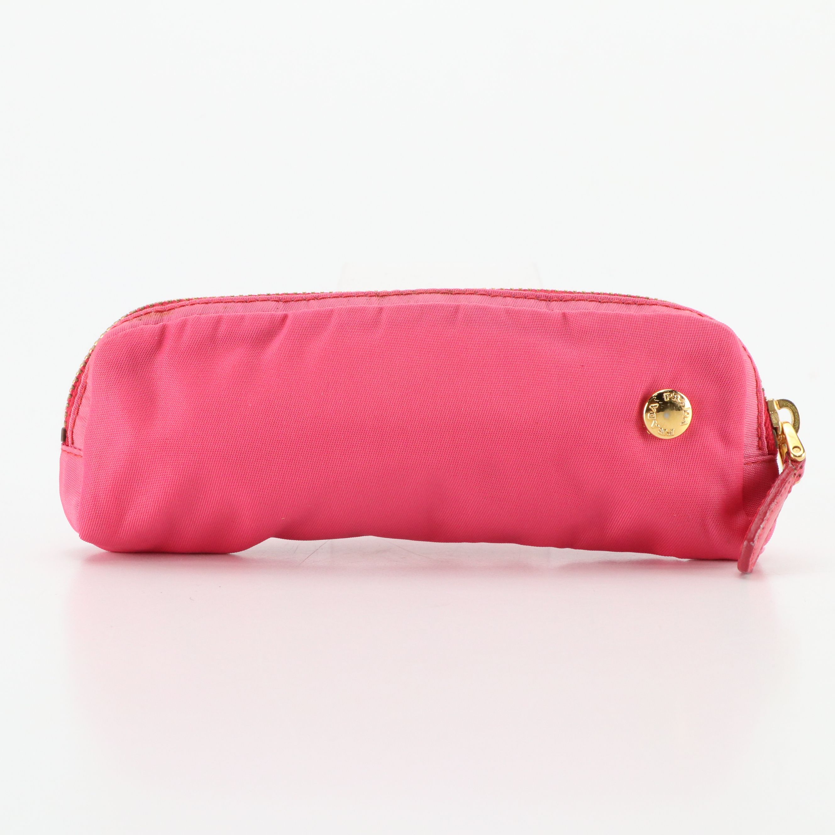 Prada Small Zip Pouch in Pink Tessuto Nylon