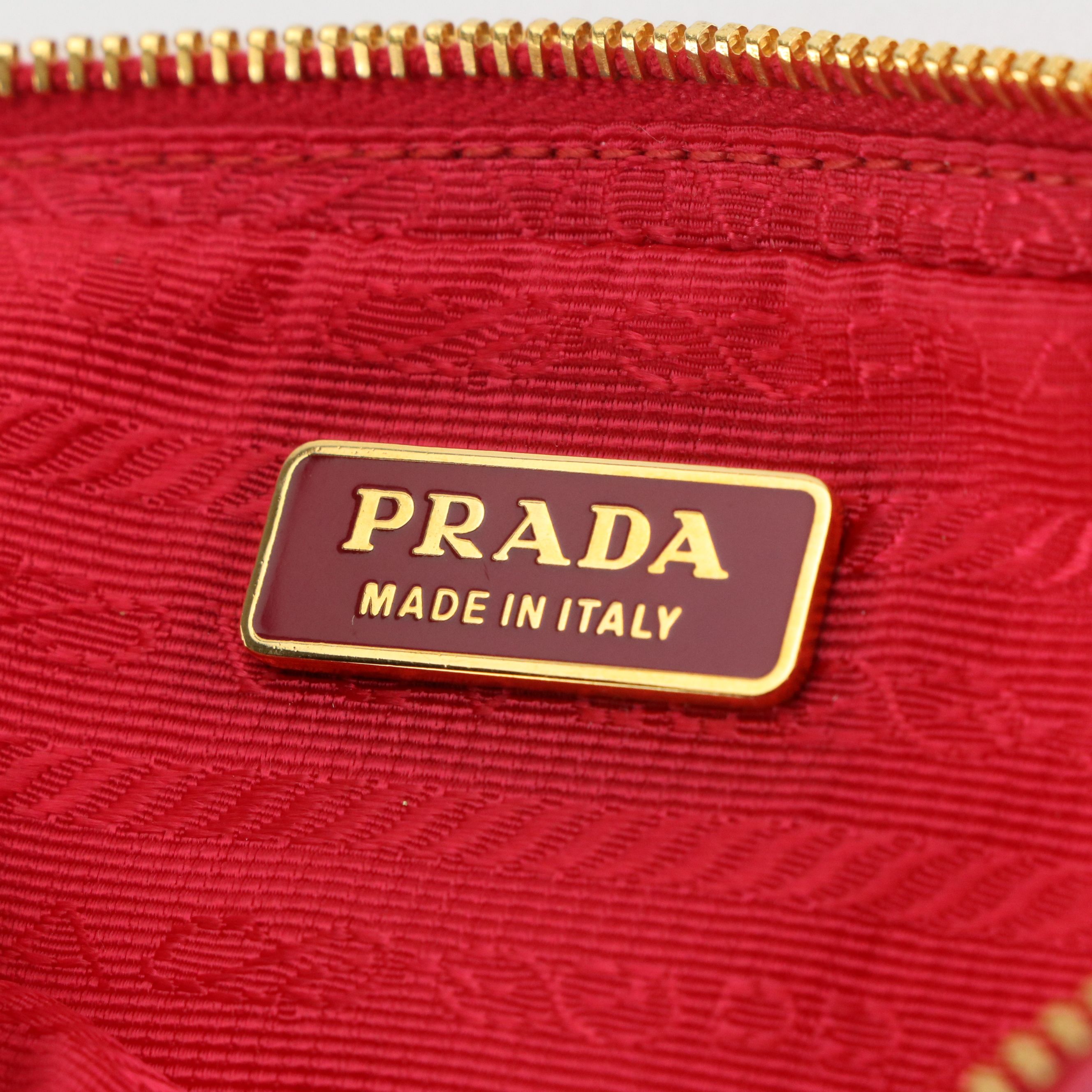 Prada Small Zip Pouch in Pink Tessuto Nylon