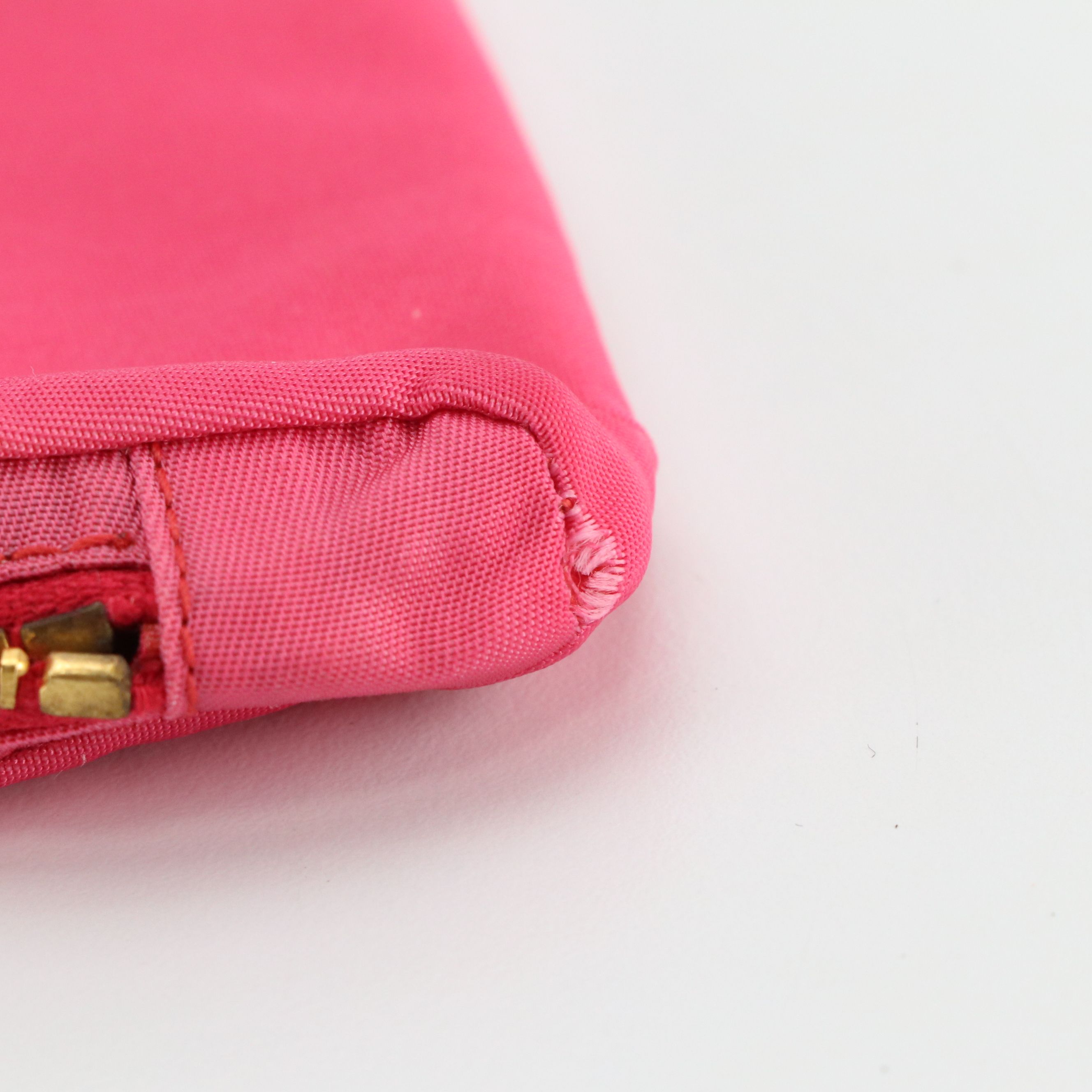Prada Small Zip Pouch in Pink Tessuto Nylon