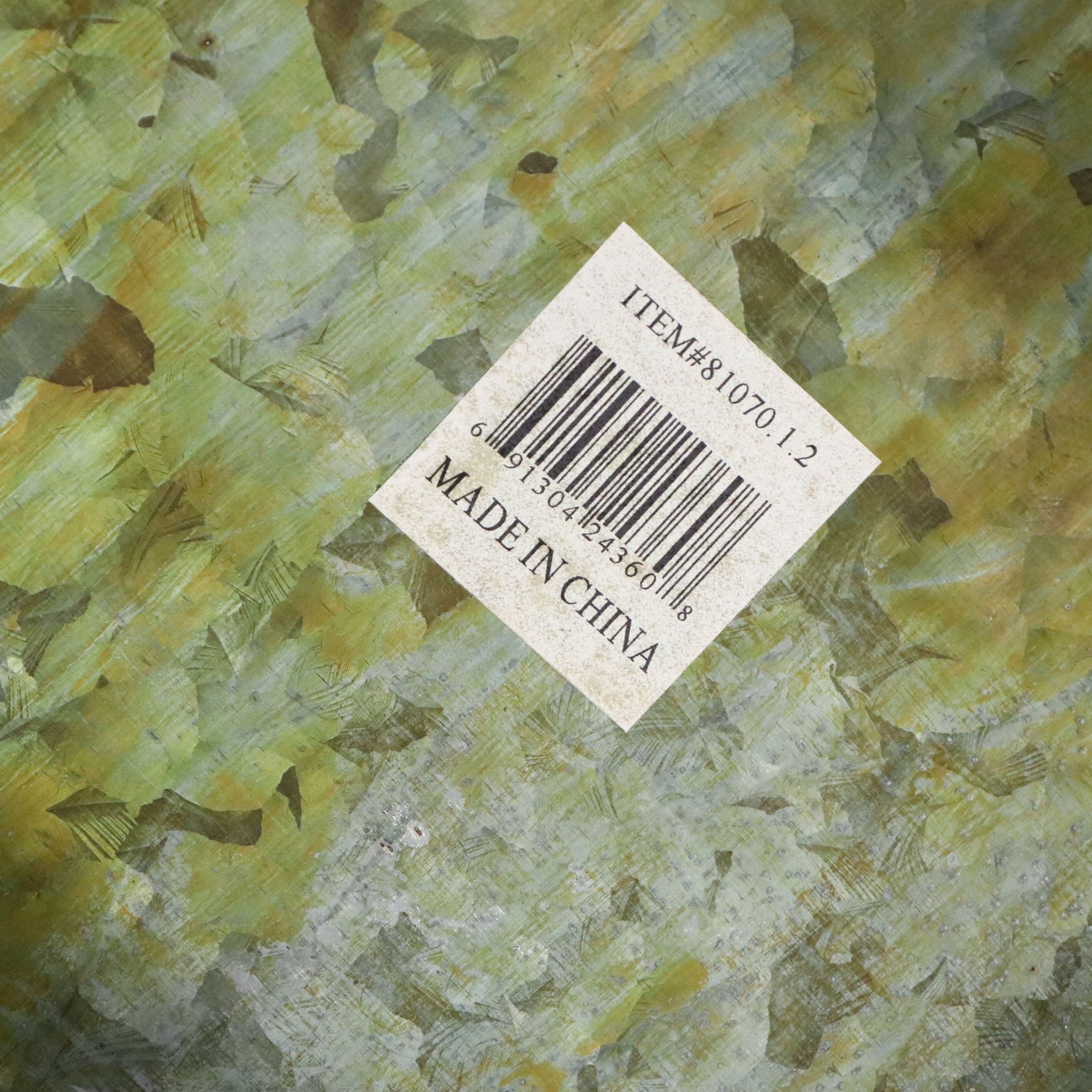 Contemporary Verdigris Patinated Sheet Metal Side Table