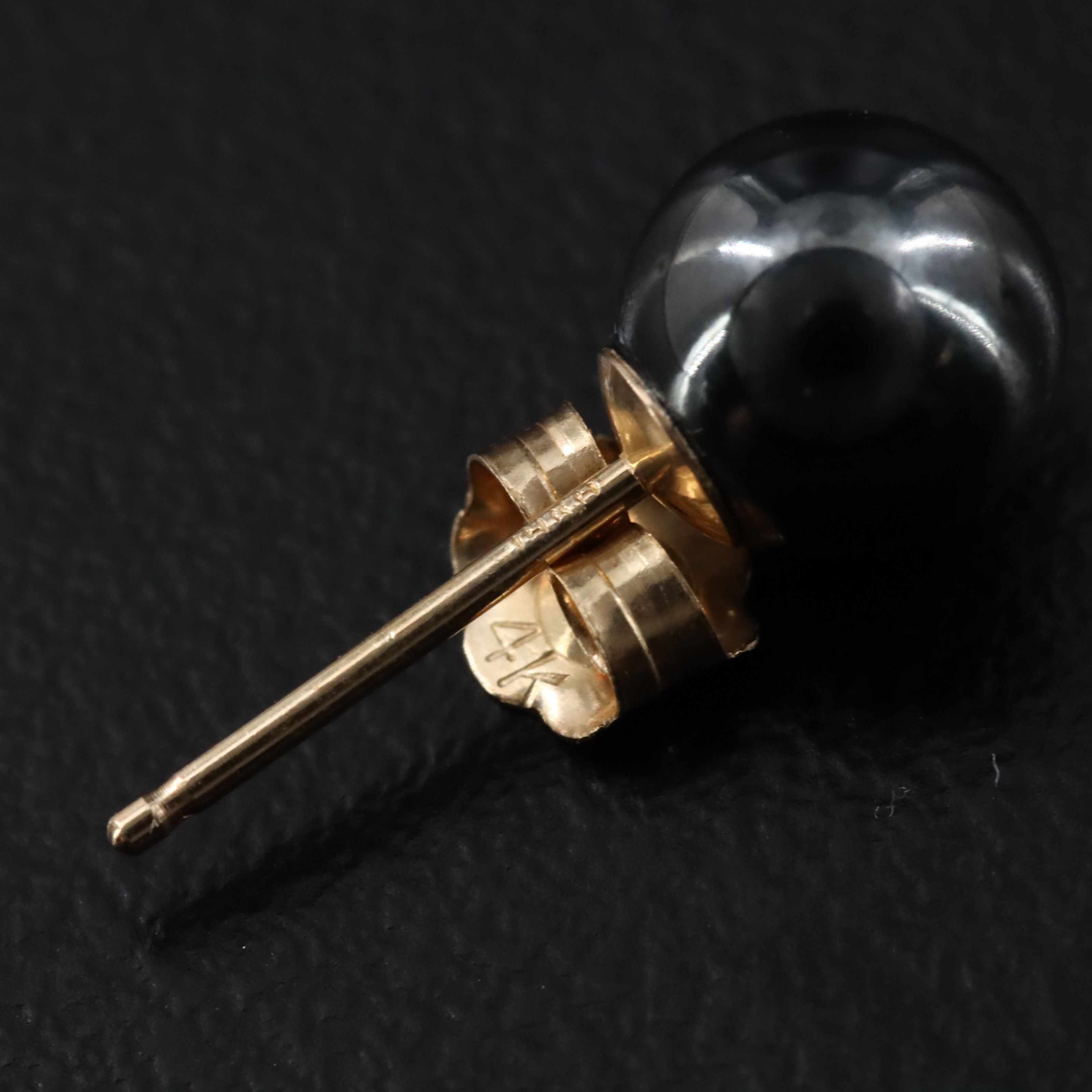 14K Hematite Stud Earrings
