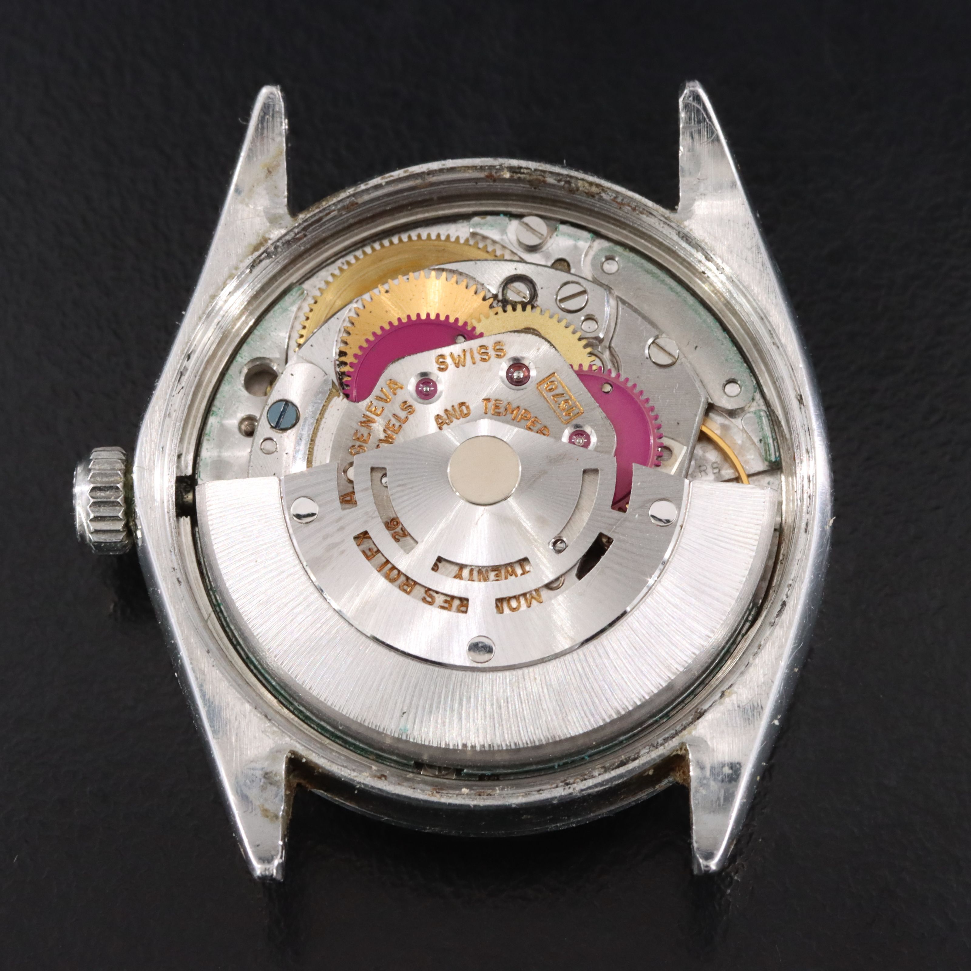 1967 Rolex Oyster Perpetual Model 1002 Stainless Steel Custom Band Watch