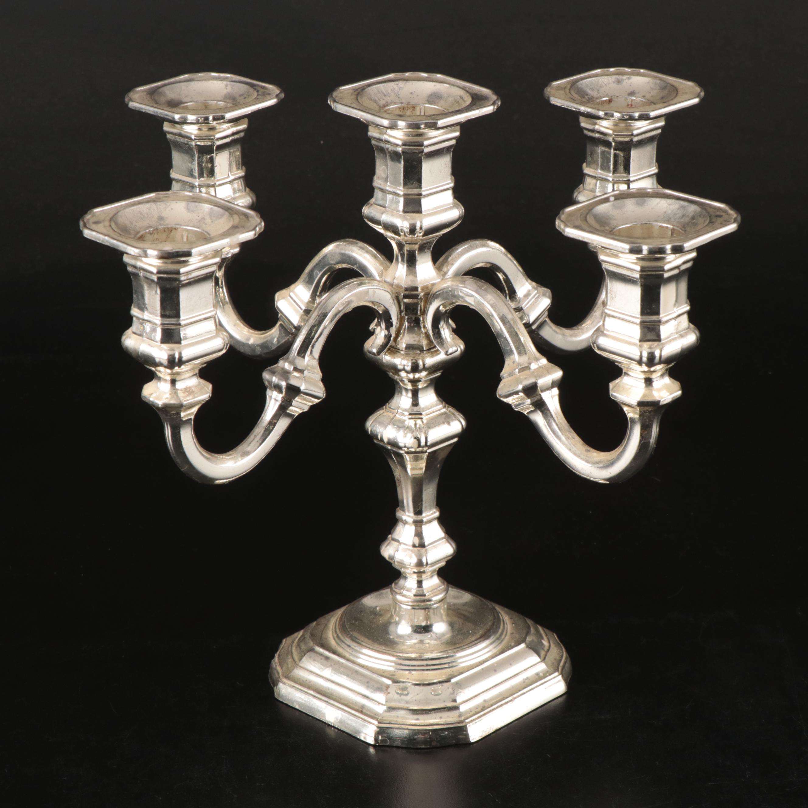West German Silver Plate Candelabrum