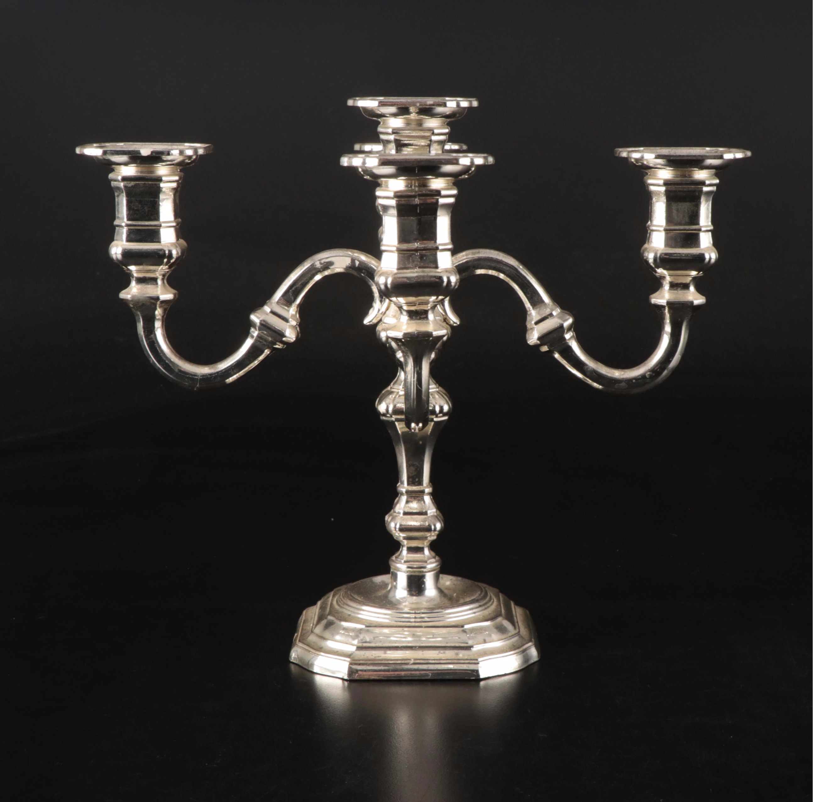 West German Silver Plate Candelabrum