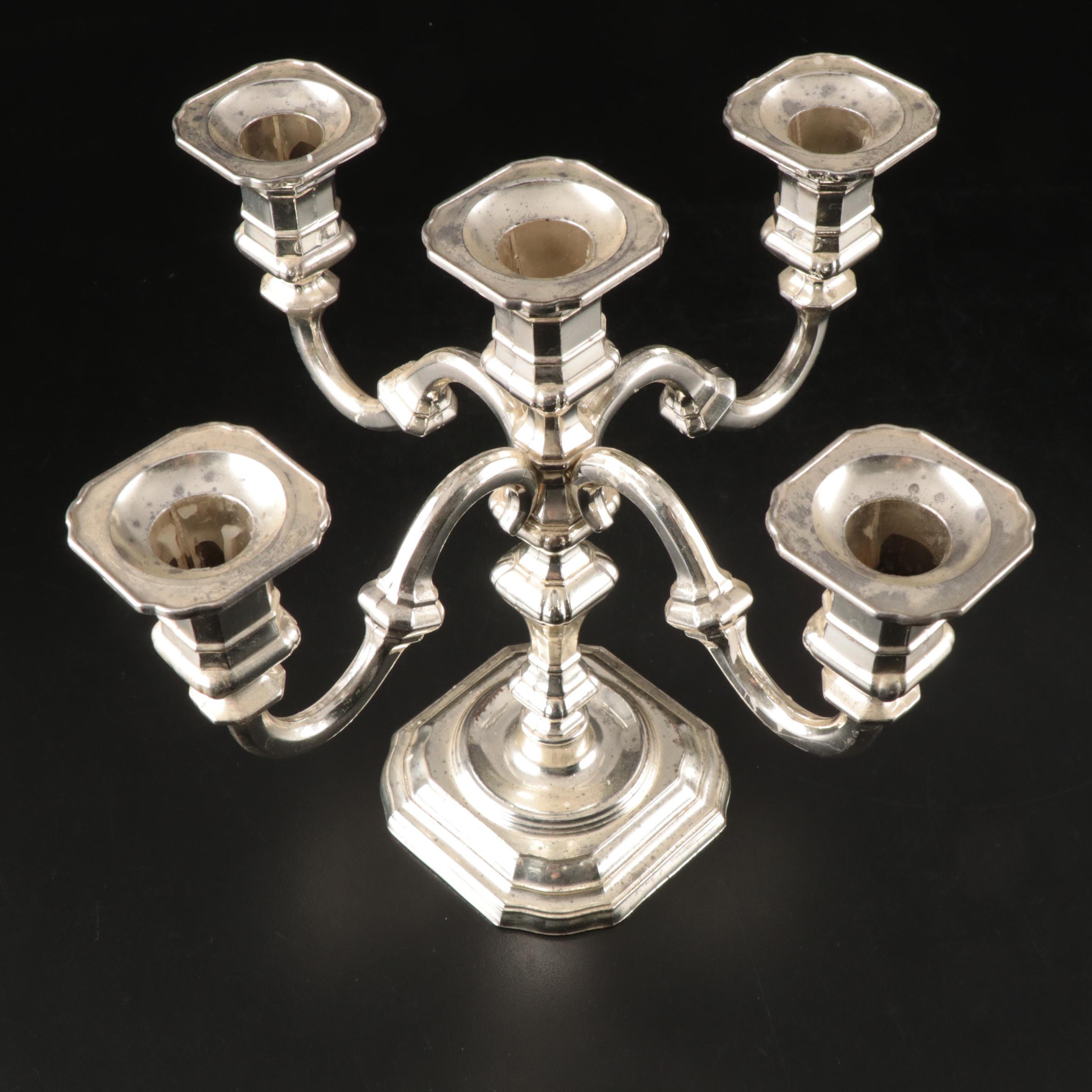 West German Silver Plate Candelabrum
