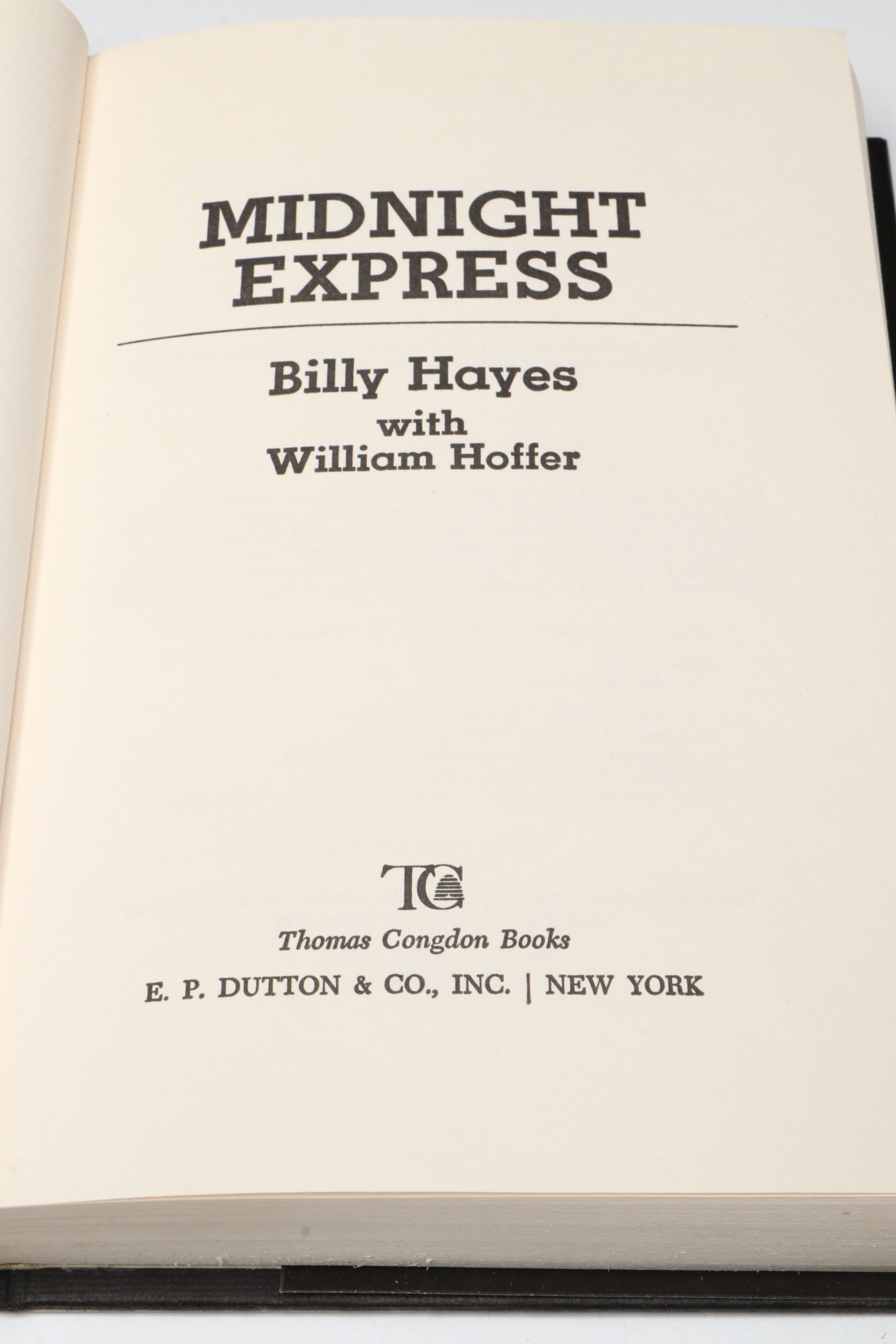 First Edition "Midnight Express" by Billy Hayes, 1977
