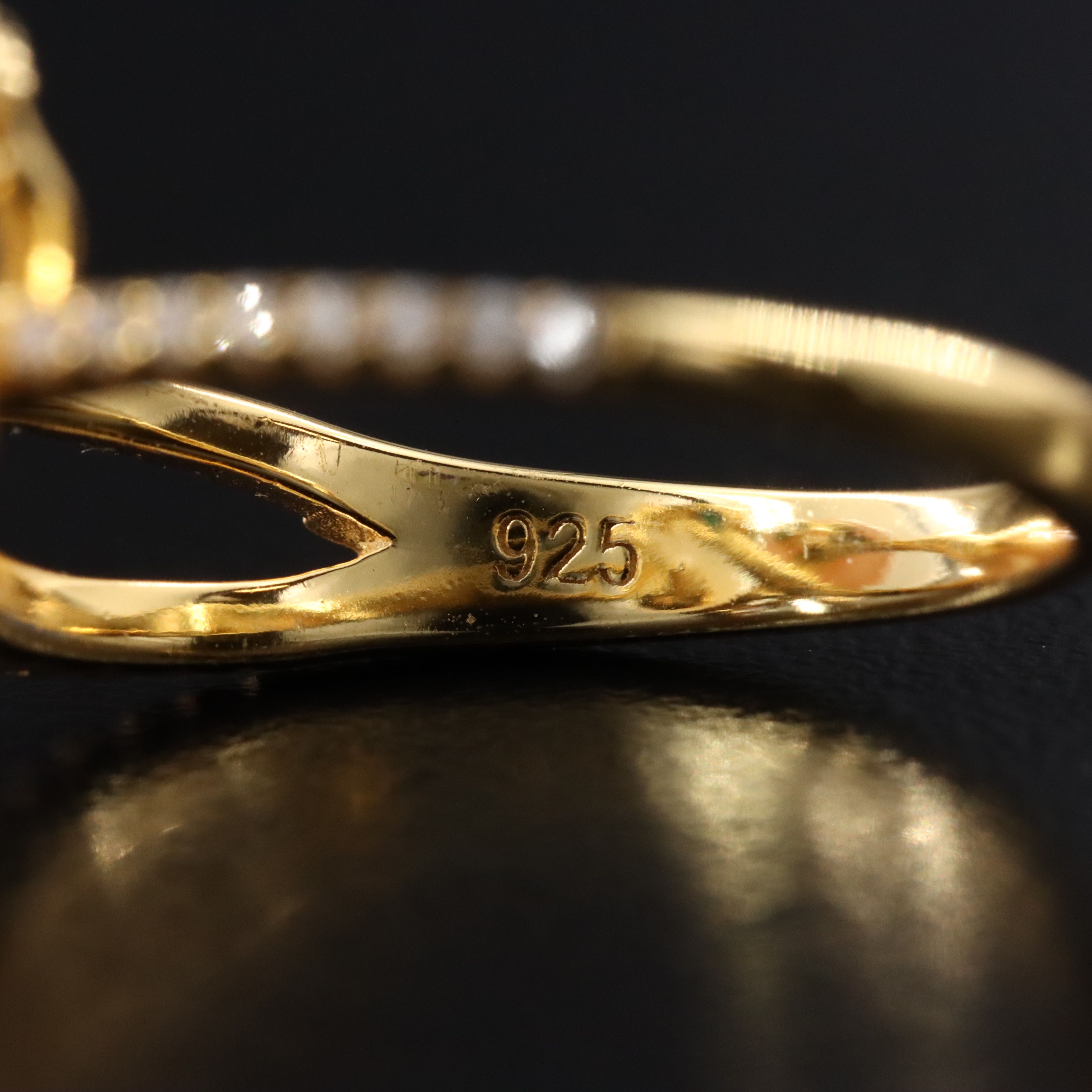 Sterling Floral Ring with Mother-of-Pearl, CZ and Turquoise