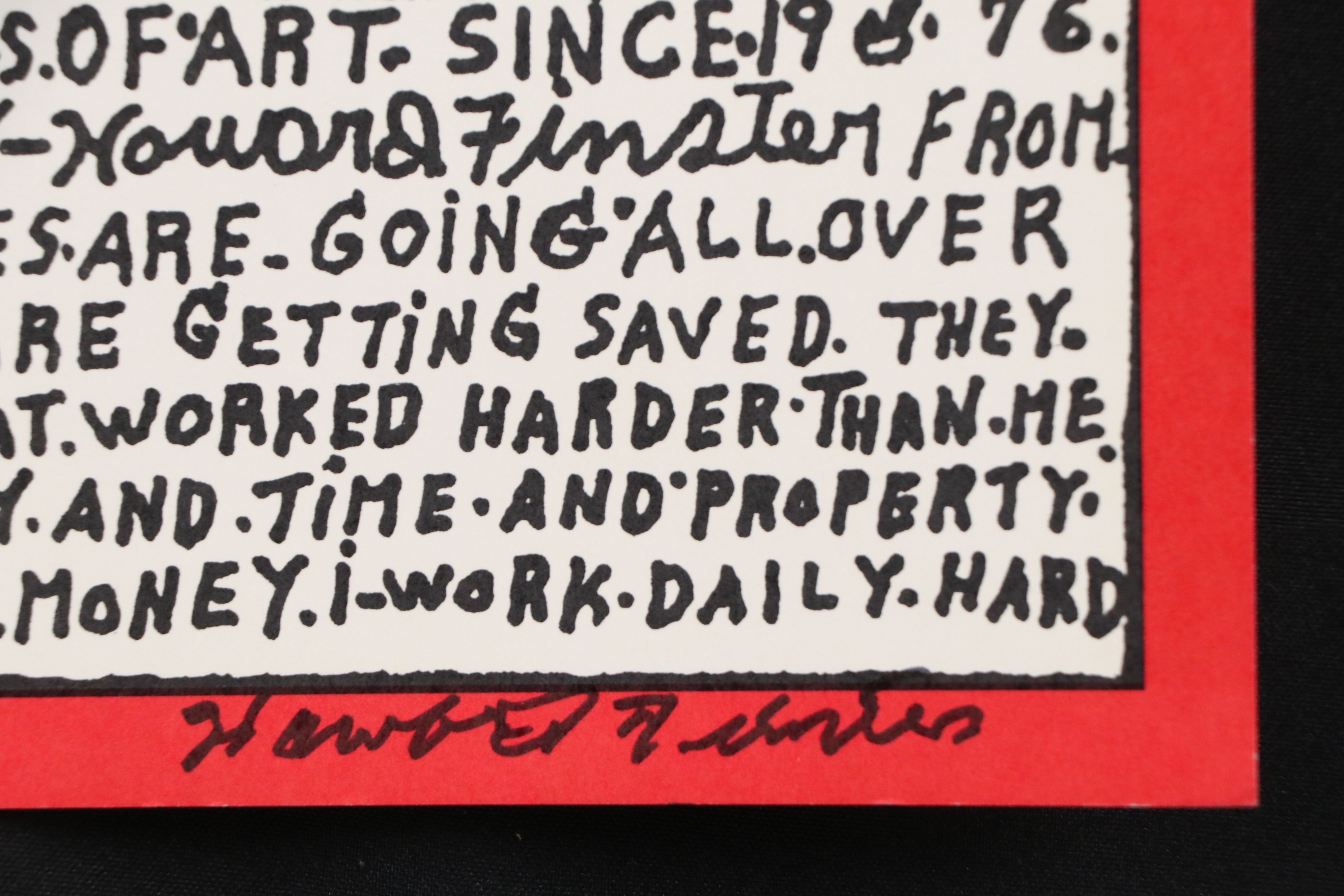 Howard Finster Lithograph "Self Portrait as a Boy"