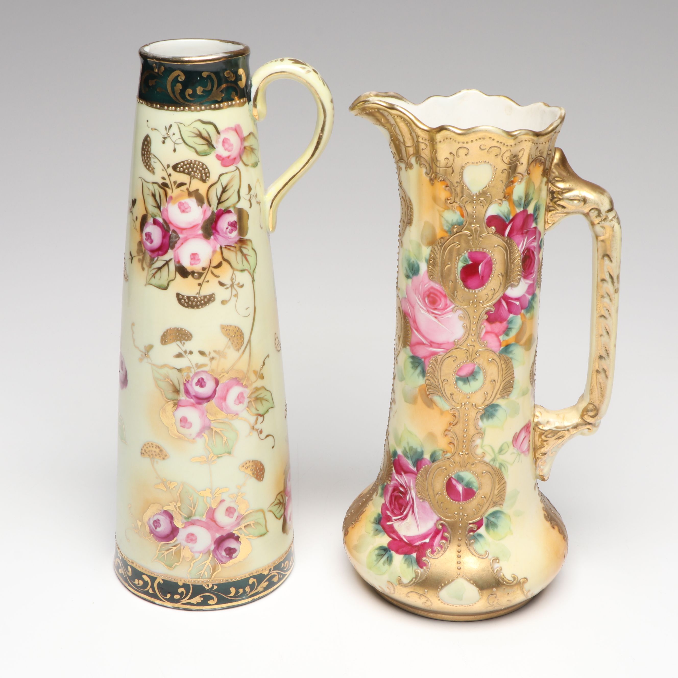 Pair of European Victorian Style Bisque Porcelain Figurines