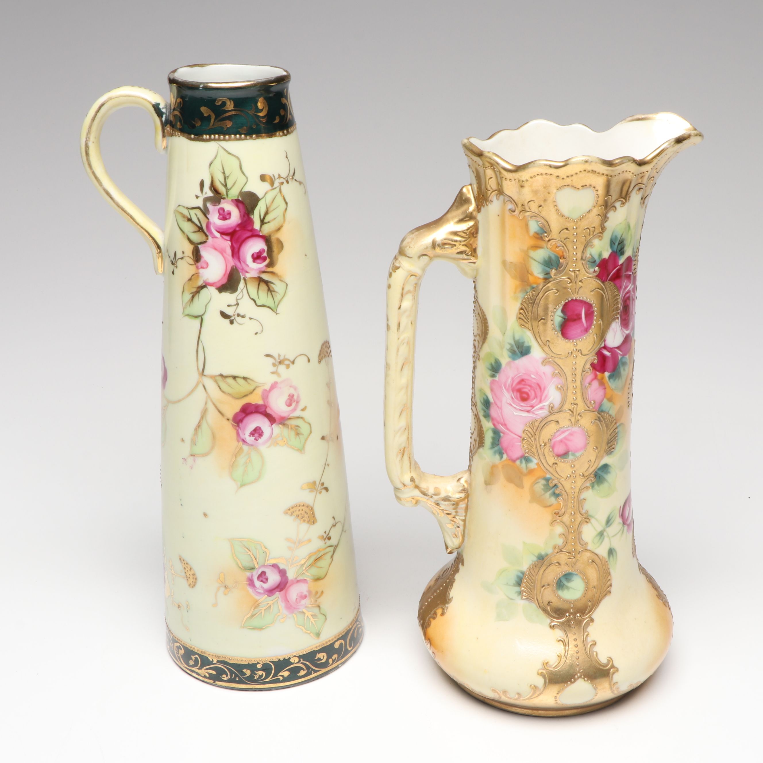 Pair of European Victorian Style Bisque Porcelain Figurines