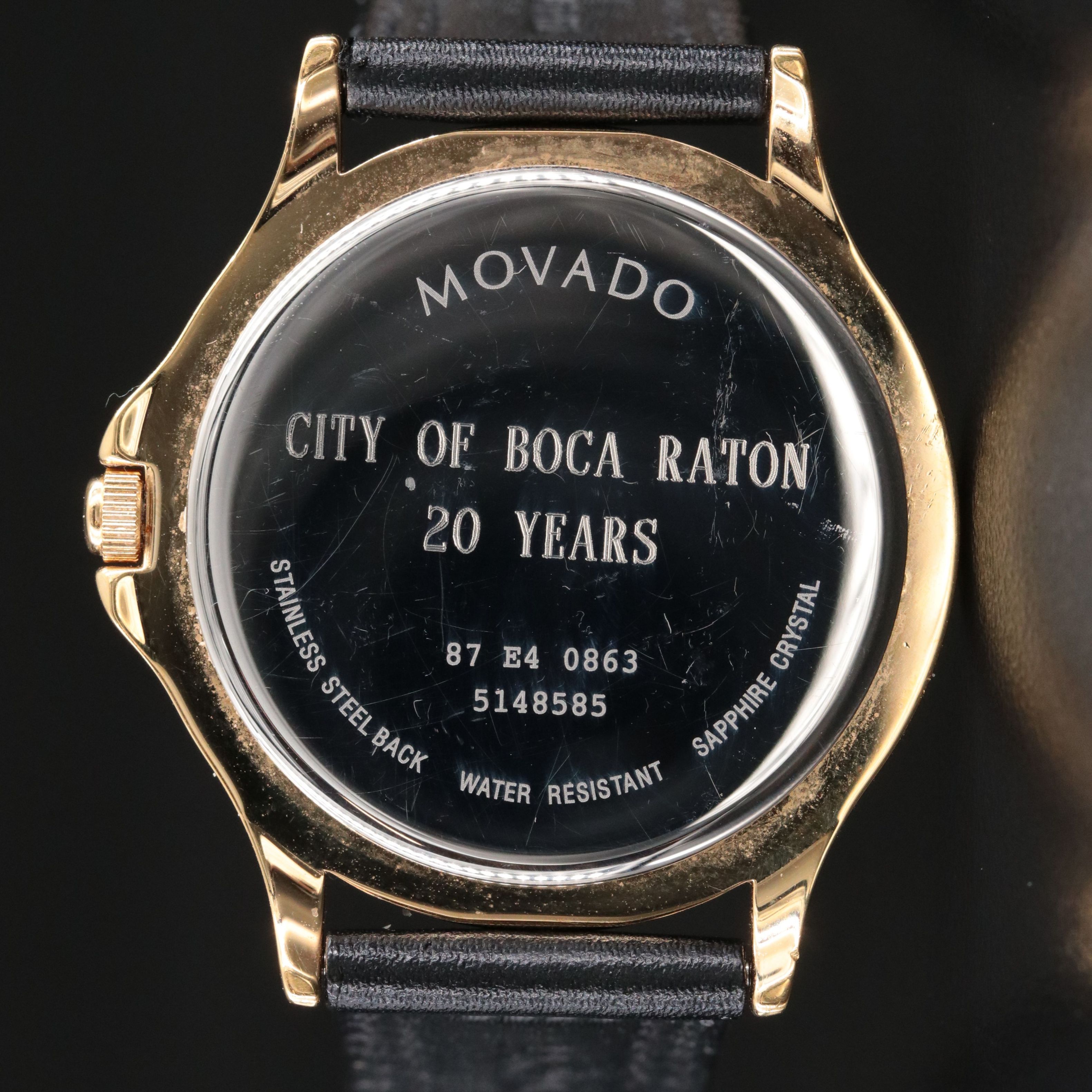 Movado Museum Black Dial Swiss Quartz Watch