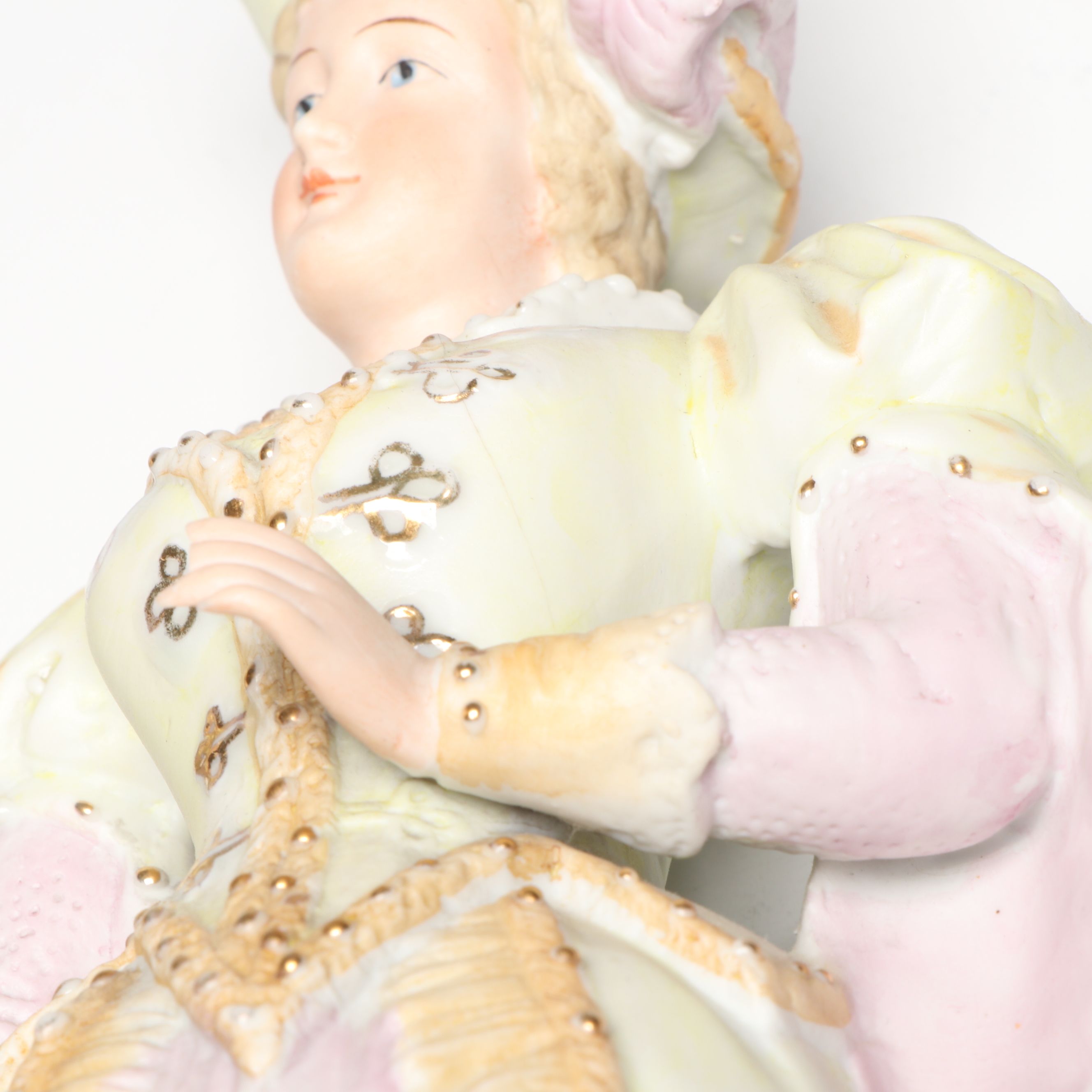 Pair of European Victorian Style Bisque Porcelain Figurines