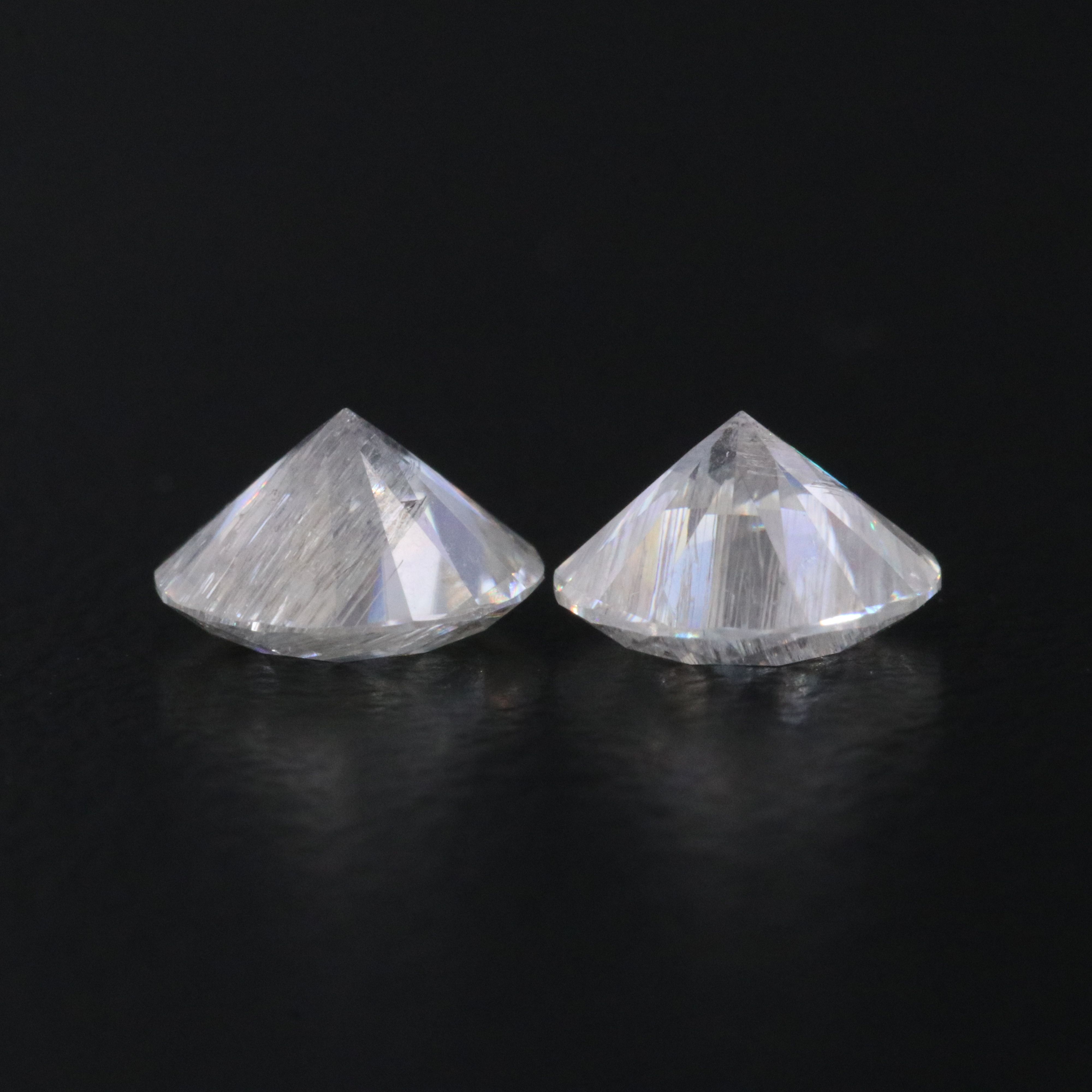 Loose 1.85 CTW Moissanite Pair
