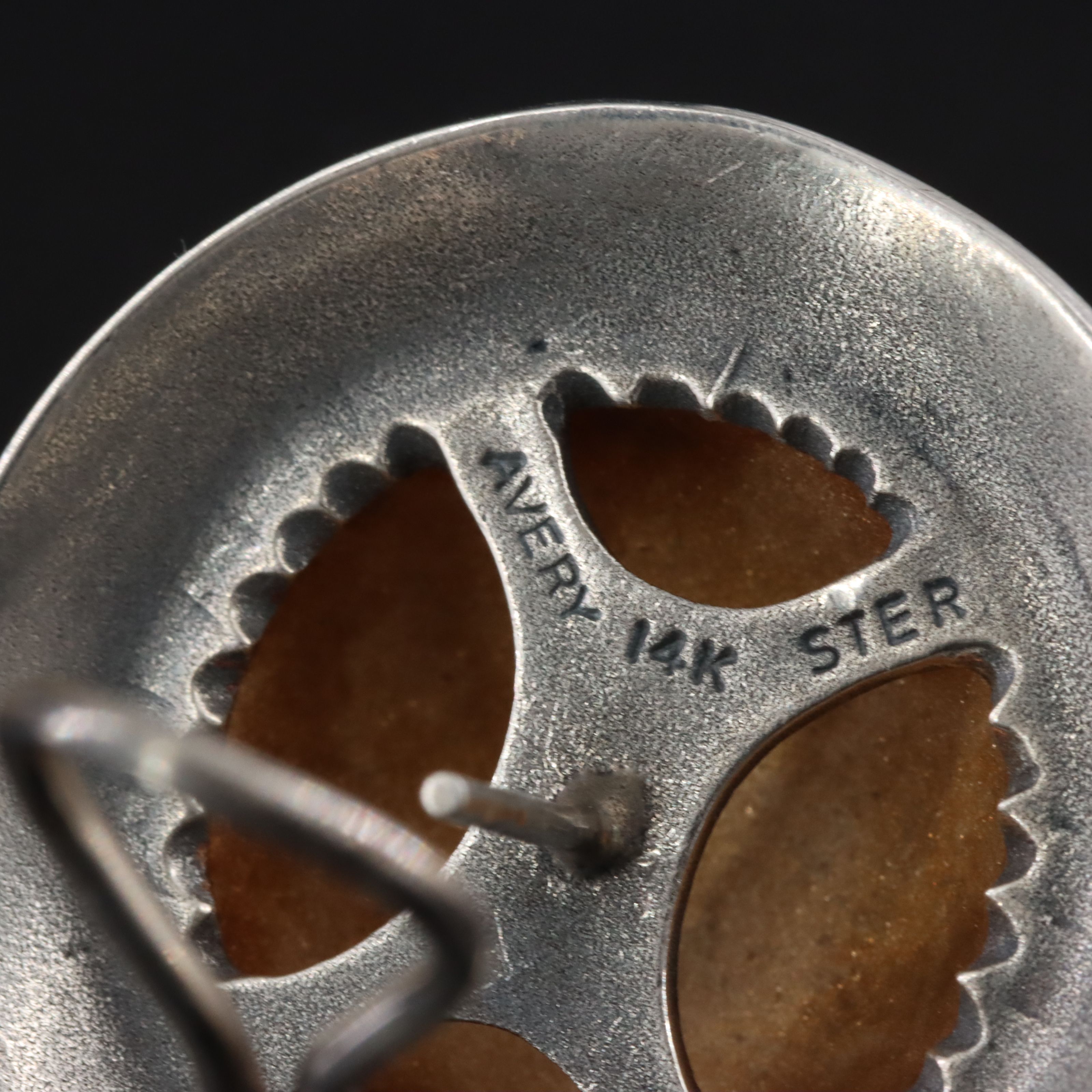 James Avery Sterling and 14K Button Earrings